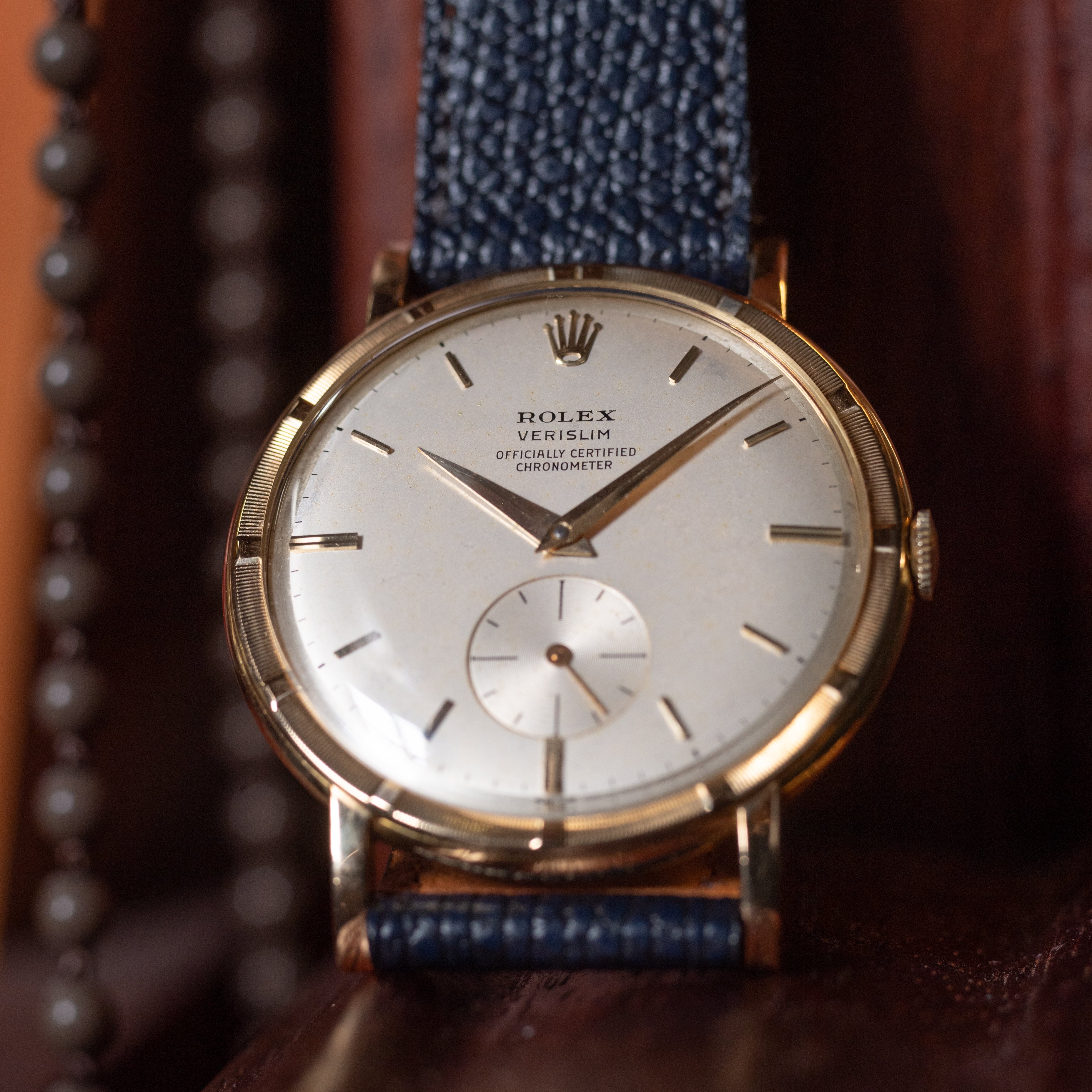 ロレックス 18金無垢VERISLIM 1960年代製 Ref.9164 王冠尾錠 クロノメーター