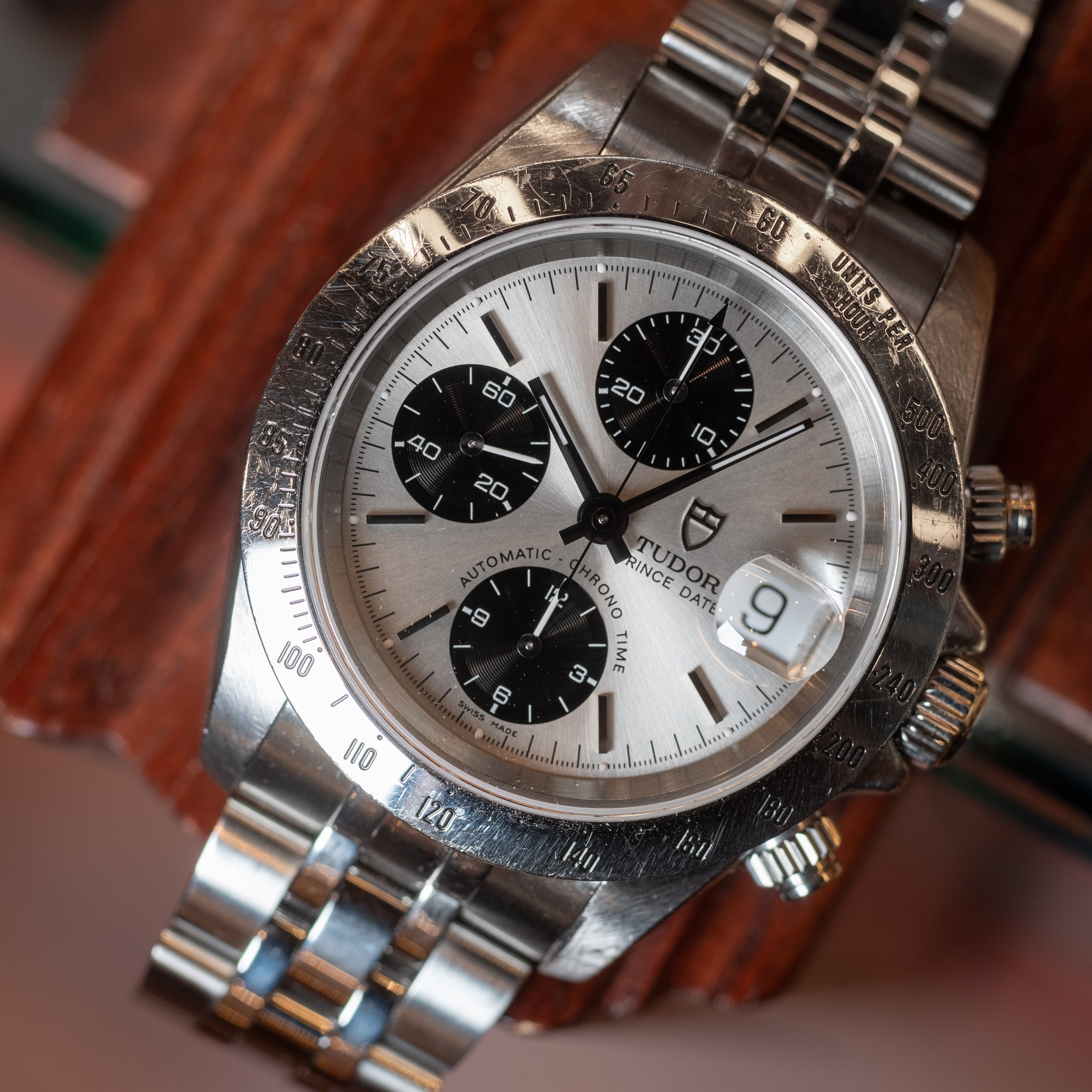 TUDOR クロノタイム 2002年製 Ref.79280 パンダ文字盤 ギャラ、メーカー修理保証付き