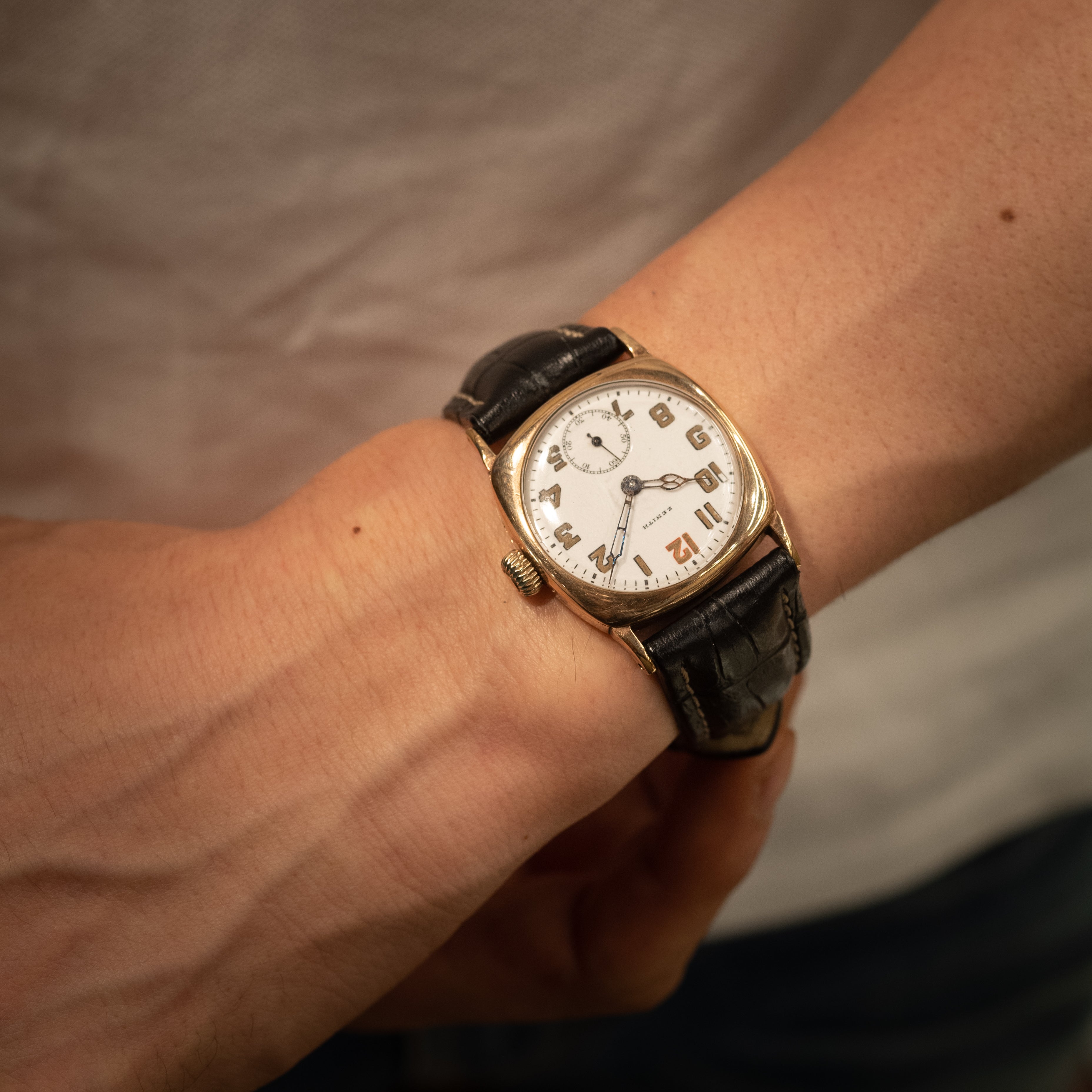 ゼニス ポーセリンダイアル 1920年代製 コブラハンド