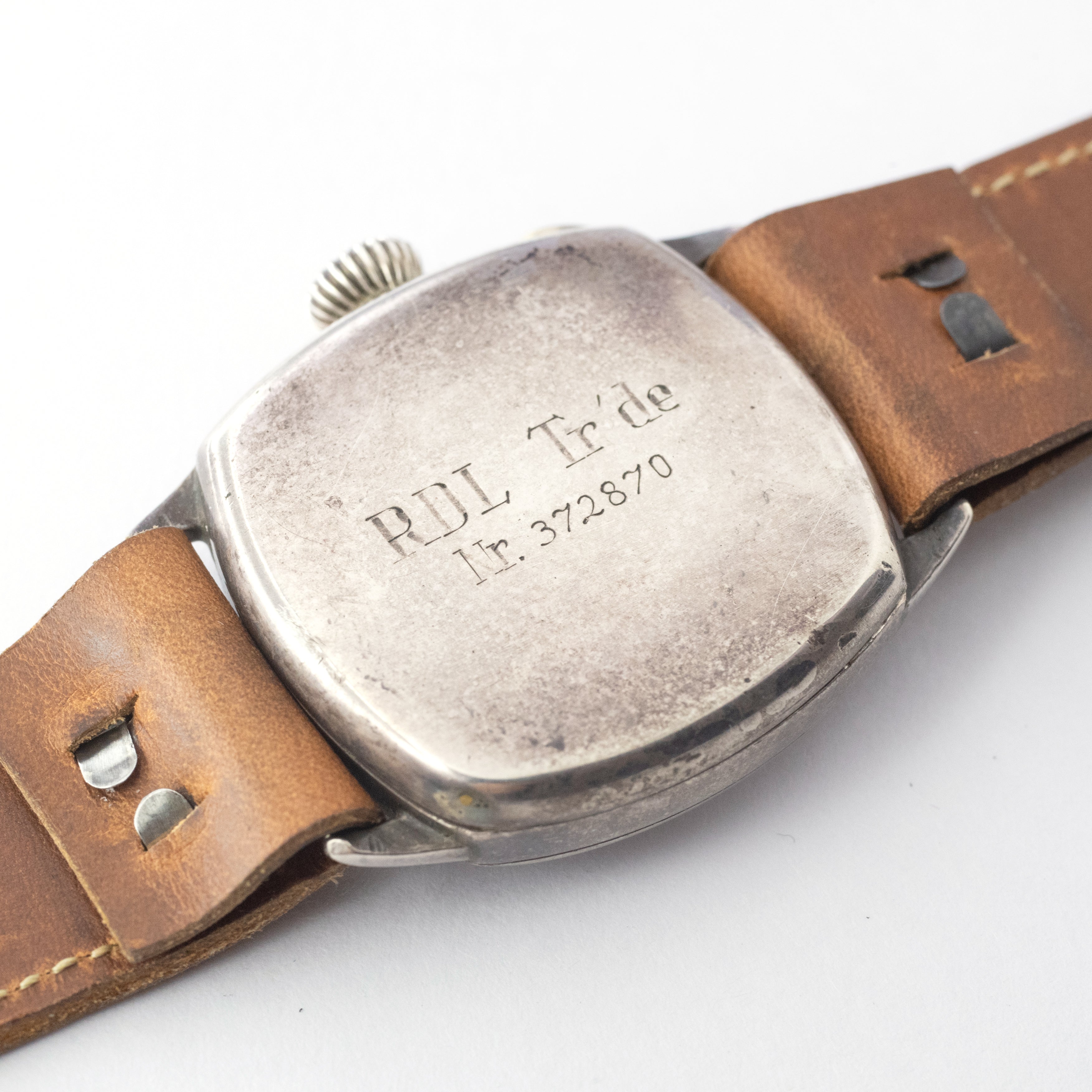 ミネルバ Cal.13-20CH ワンプッシュクロノ 銀無垢クッションケース 1930年代