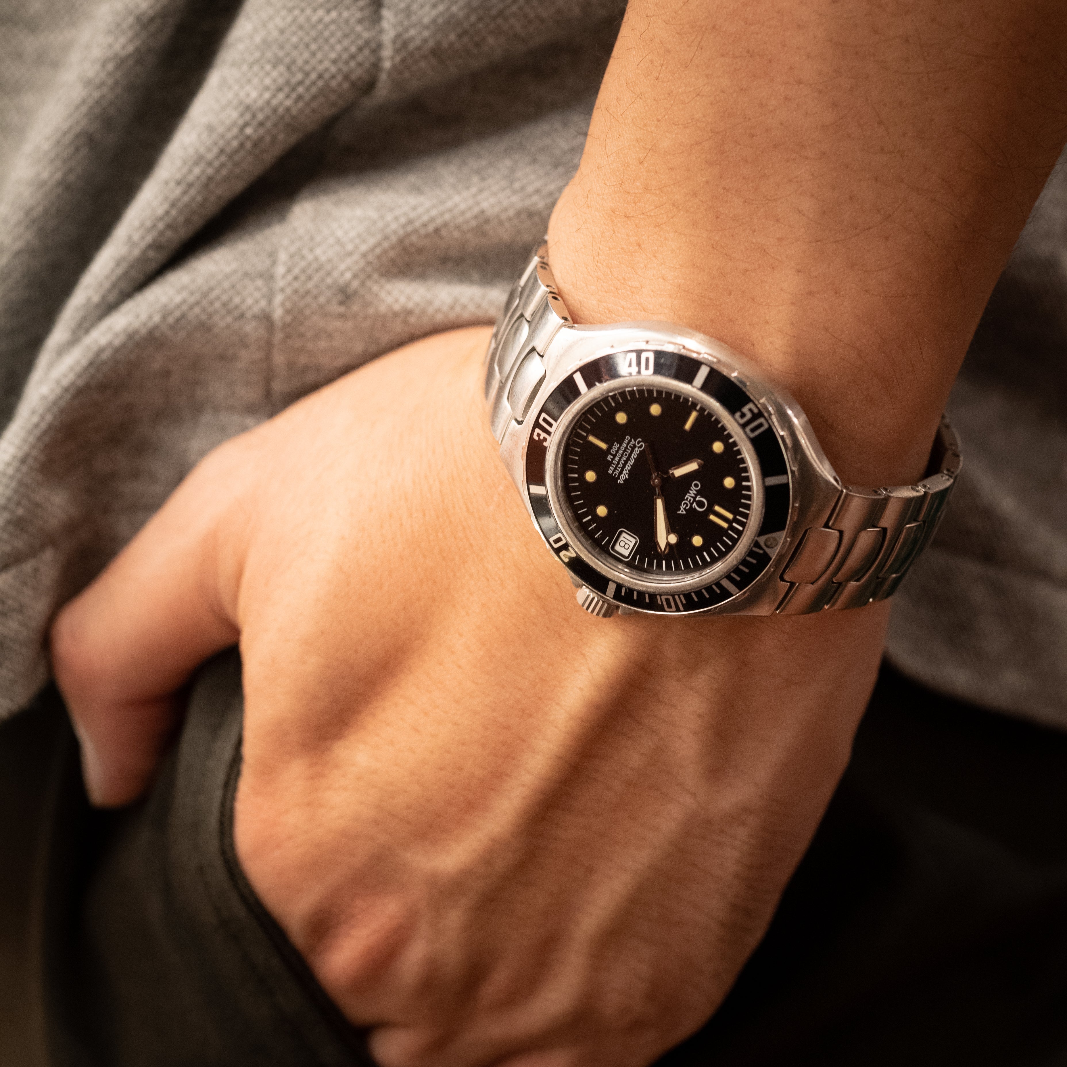 オメガ プレボンド シーマスター 200m ギャラ、説明書、保証書付き 1986~88年製