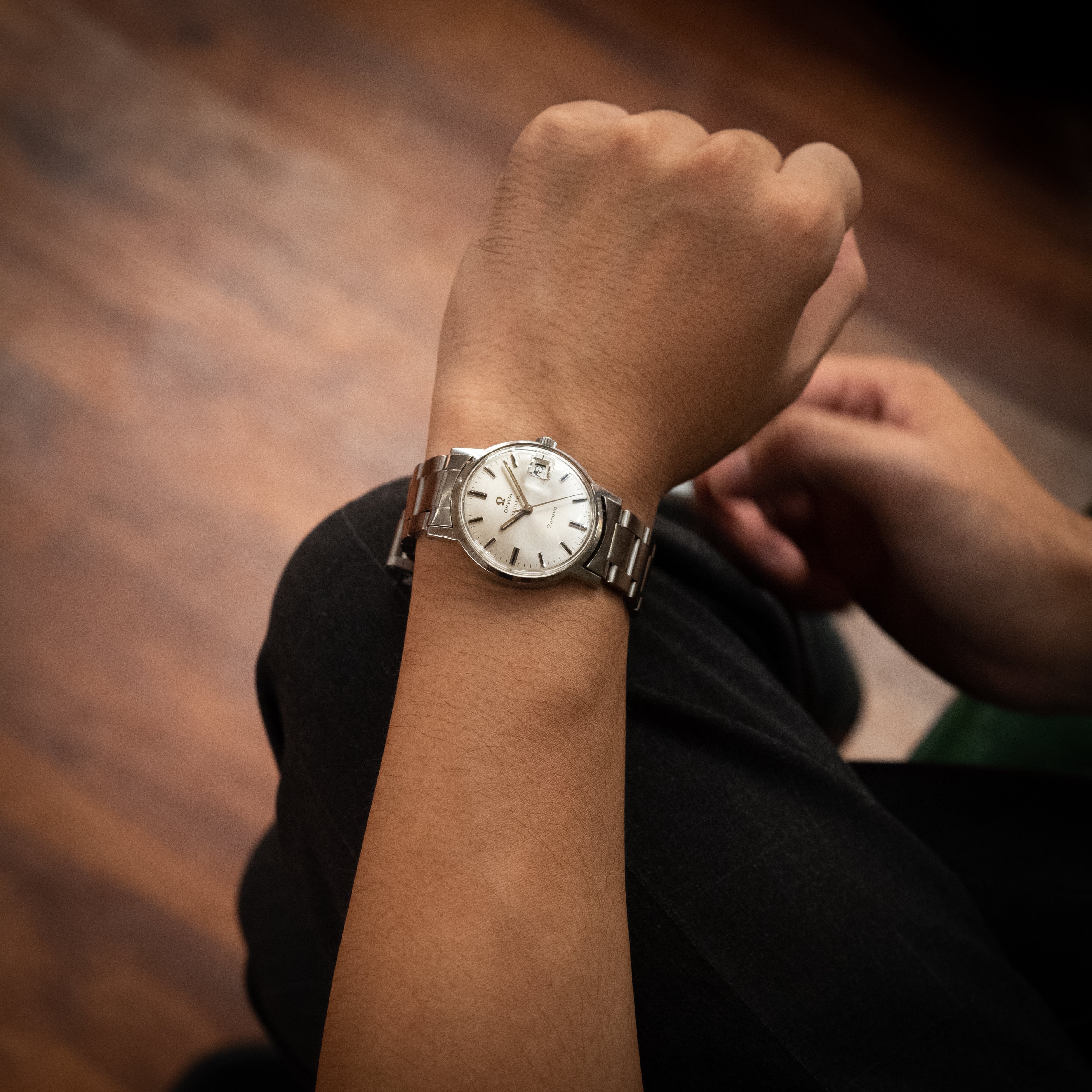 オメガ ジュネーブ 1969年製 手巻き ブレス付き チューラーWネーム