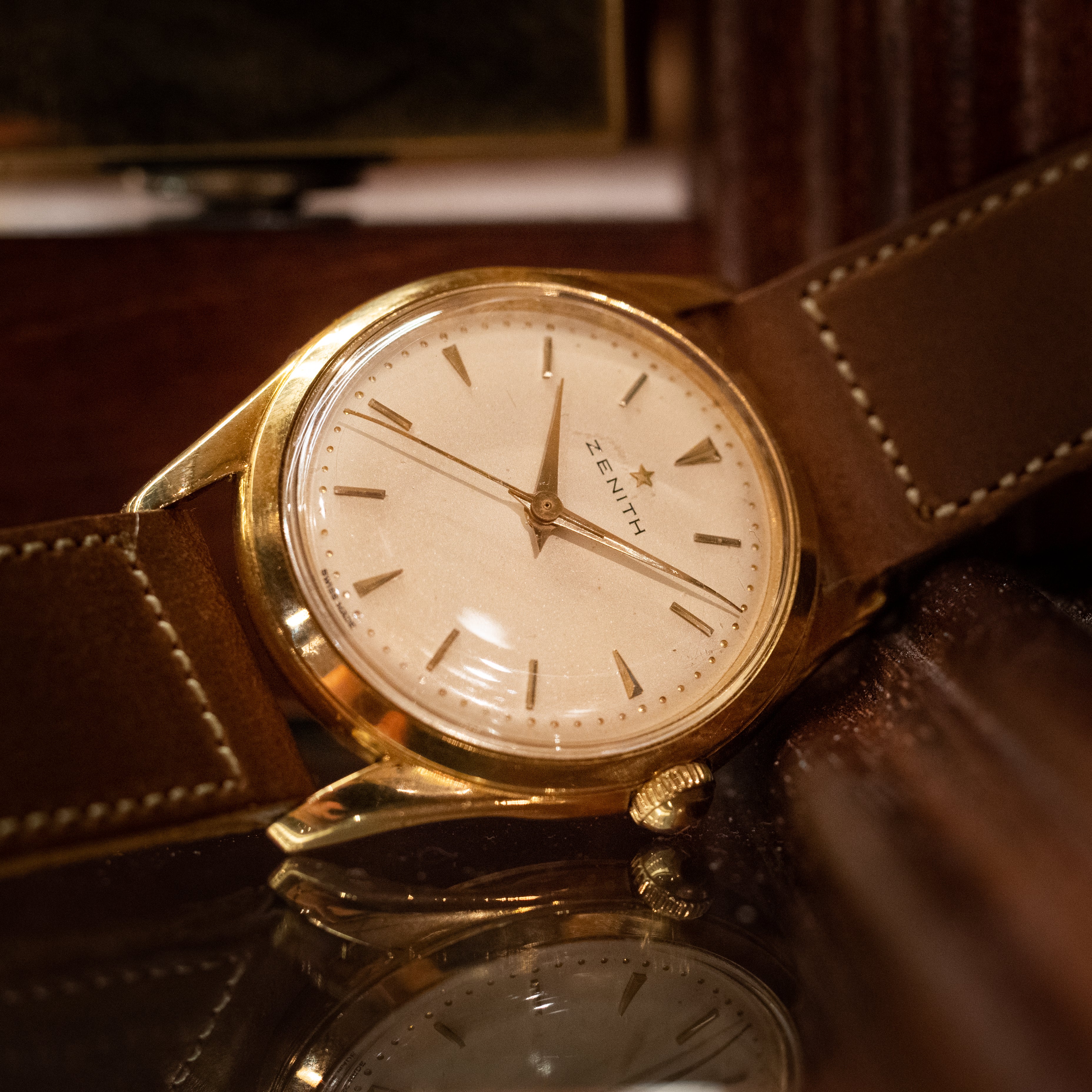 ZENITH 手巻き18KYG Cal.106-50-6 スクリューバック 1950年代製