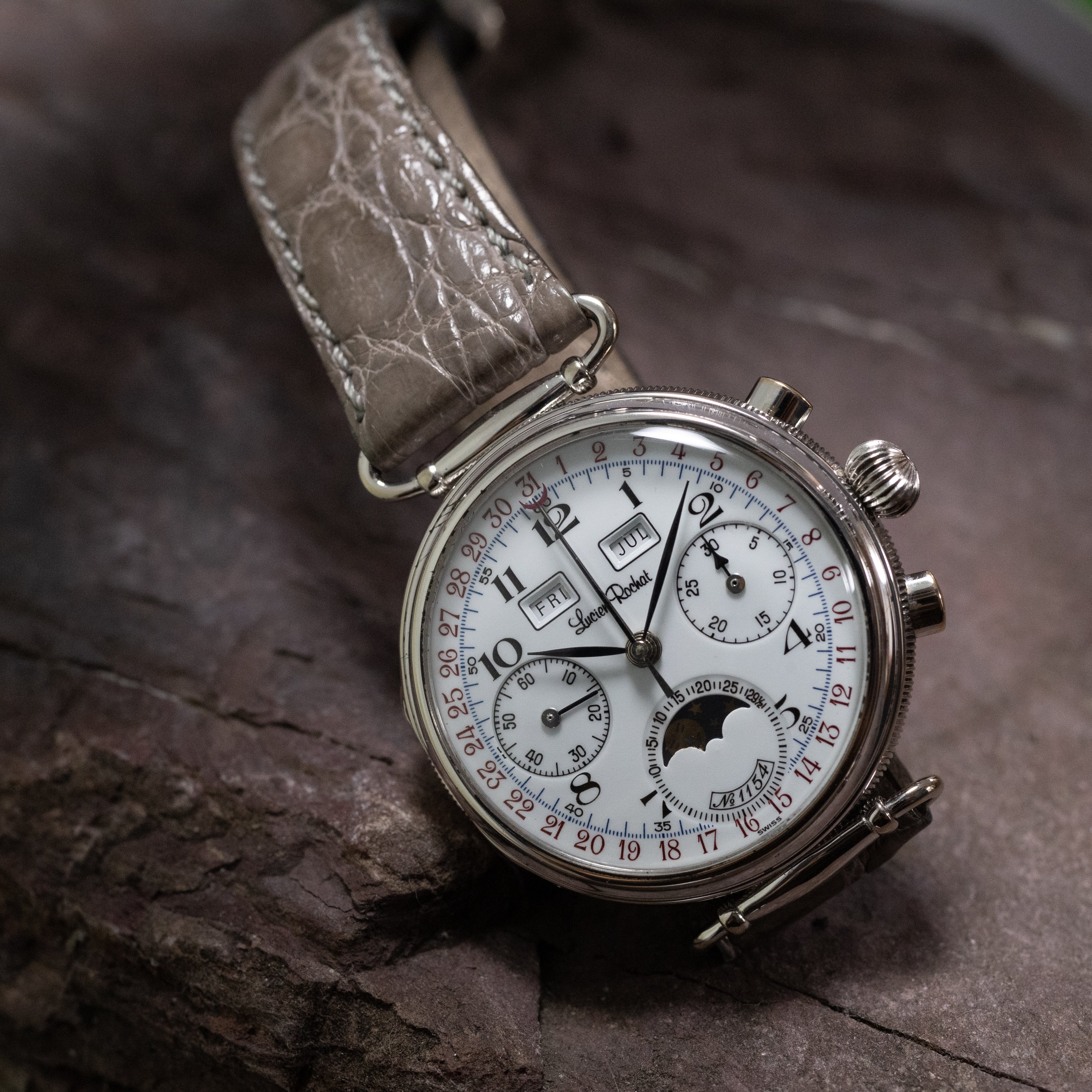 ルシアン・ロシェット 1980年代製 トリカレムーン クロノグラフ