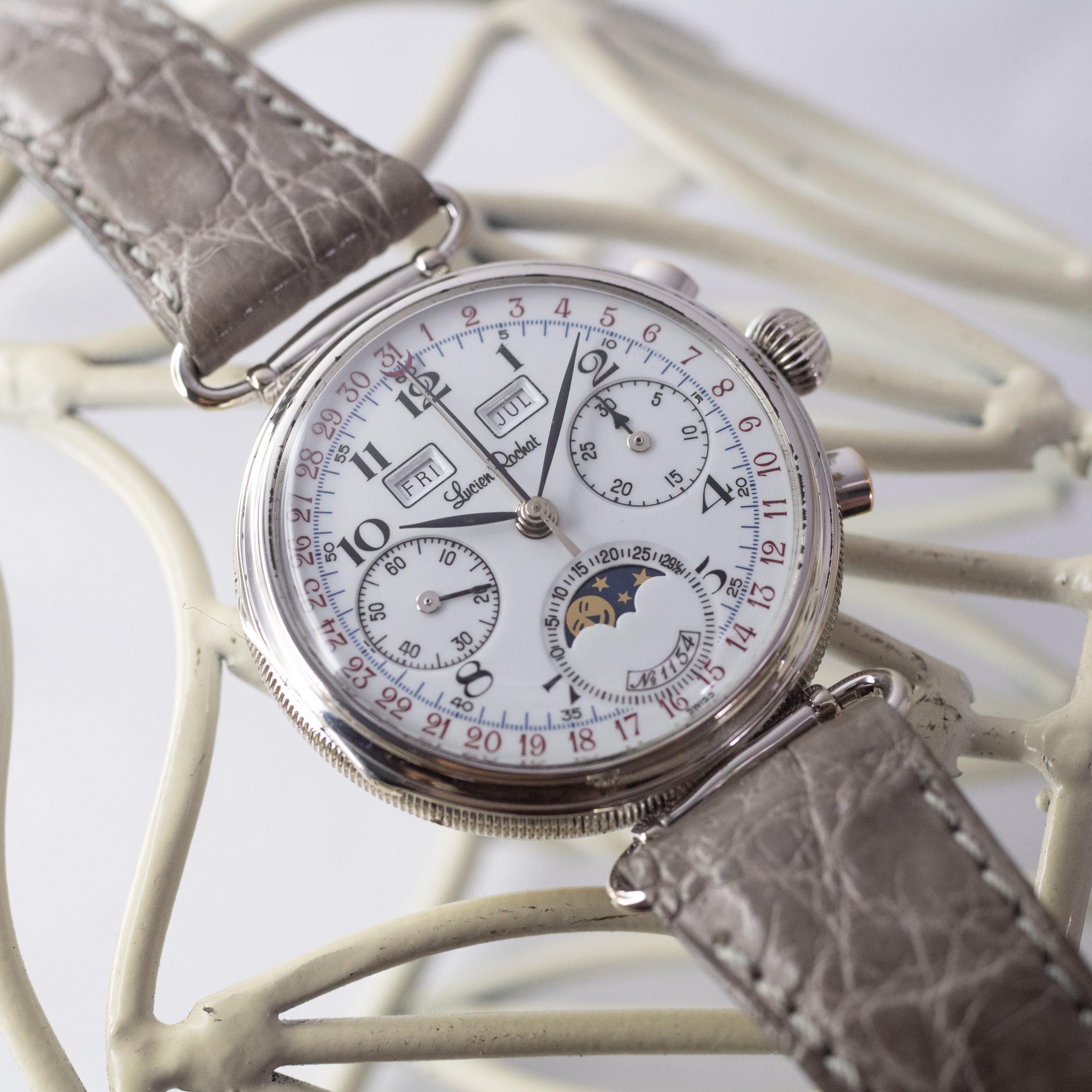 ルシアン・ロシェット 1980年代製 トリカレムーン クロノグラフ