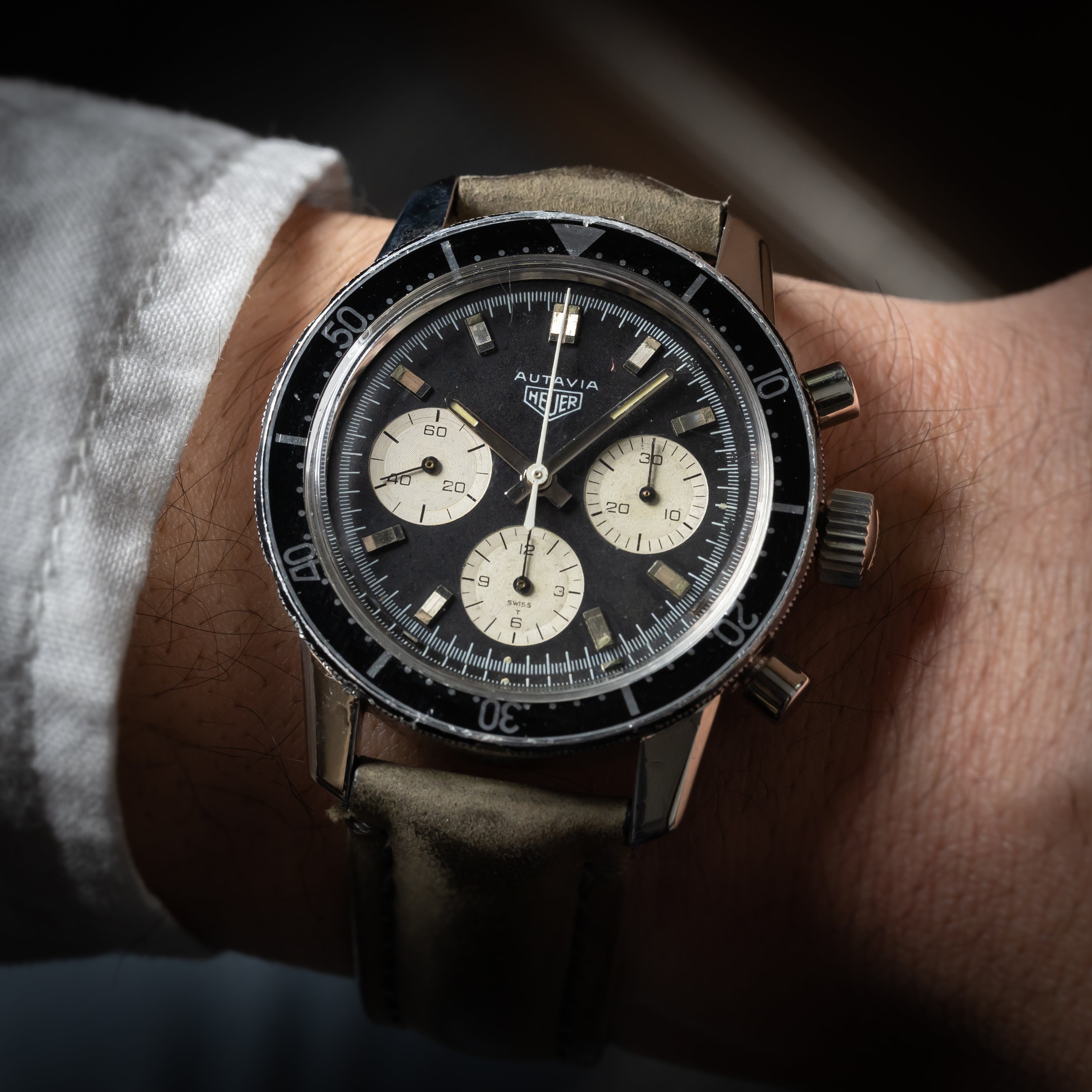 ホイヤー オータヴィア 3レジスター クロノグラフ 1960年代 バルジュー72