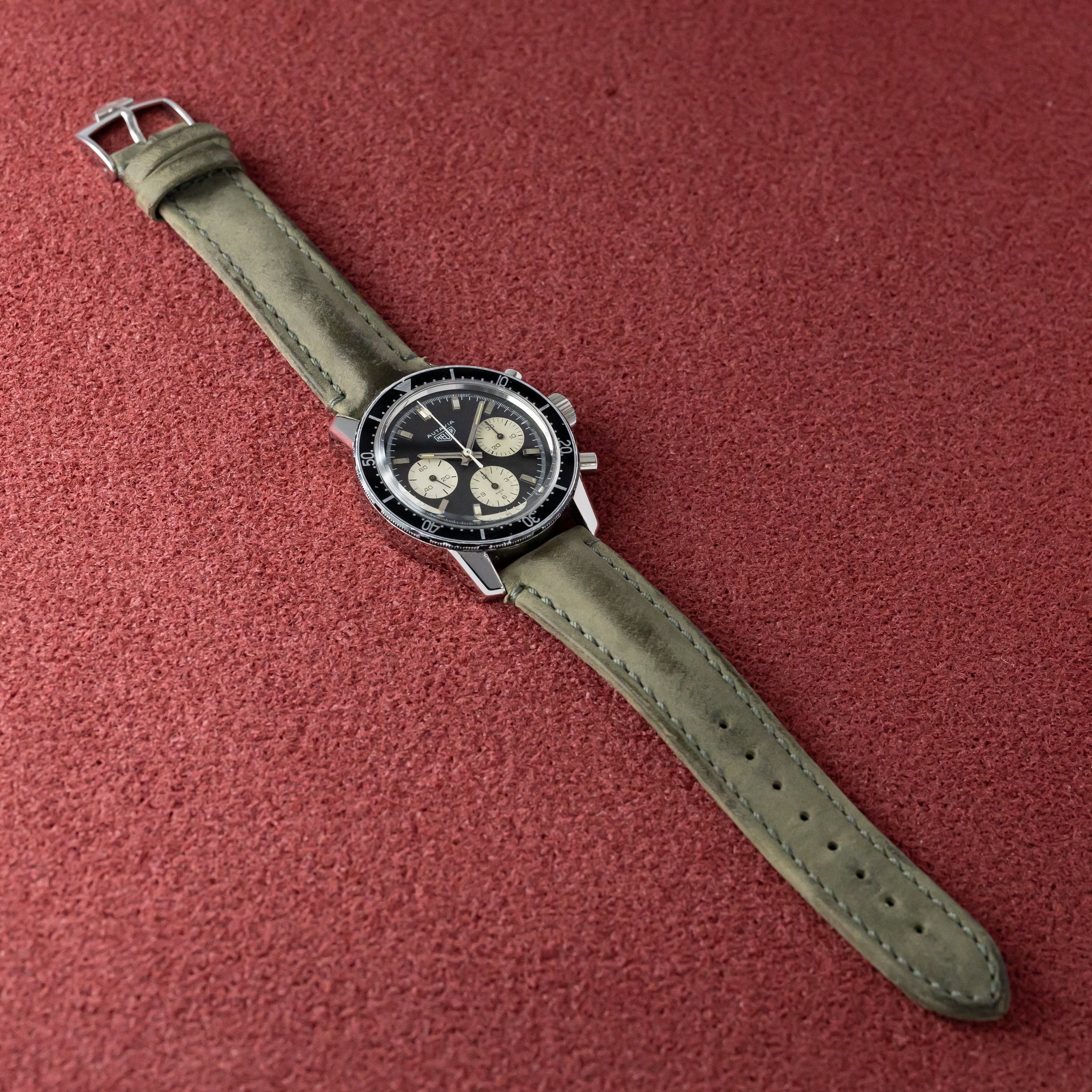 ホイヤー オータヴィア 3レジスター クロノグラフ 1960年代 バルジュー72