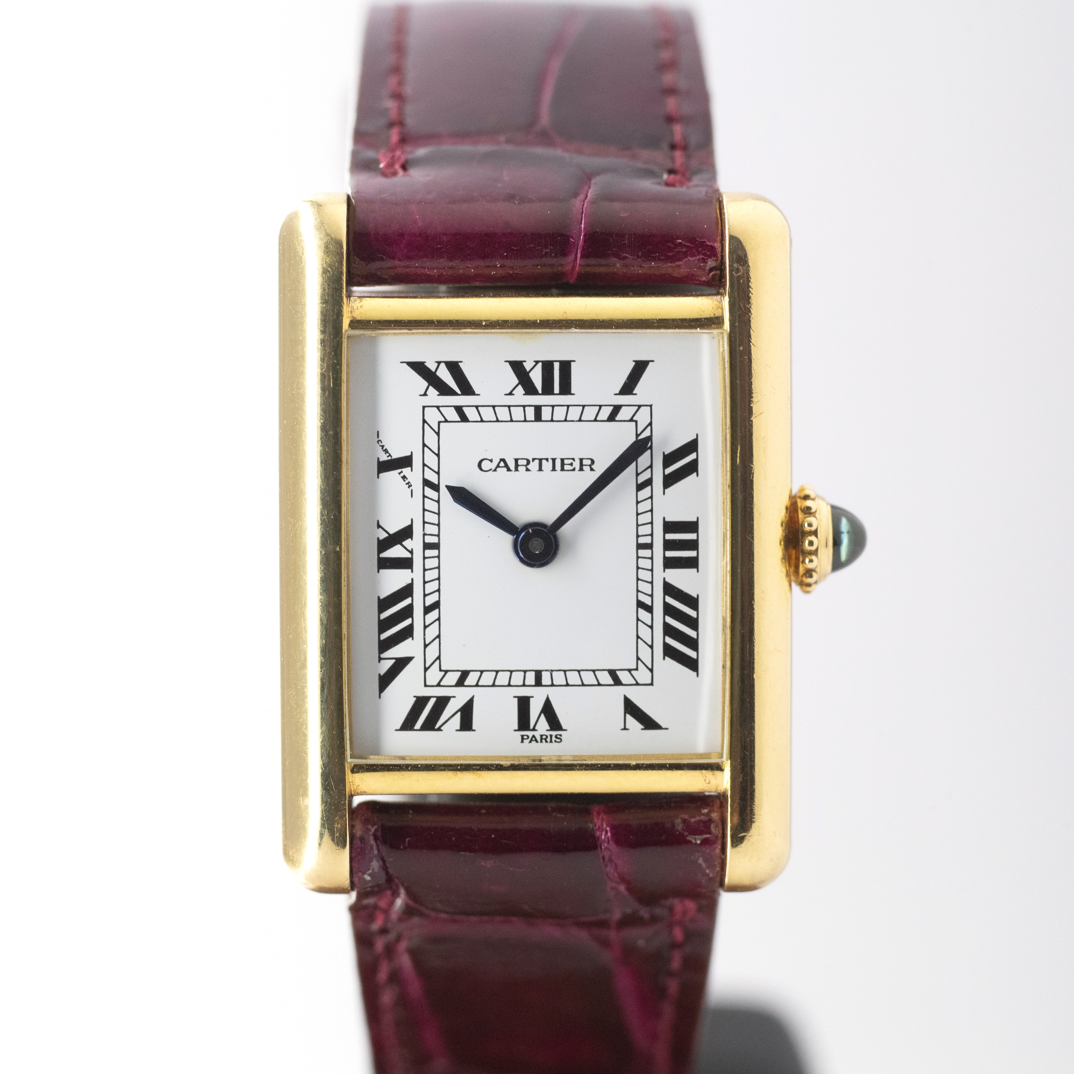 カルティエ タンク18KYG PARIS ホワイトローマン SM 1970年代