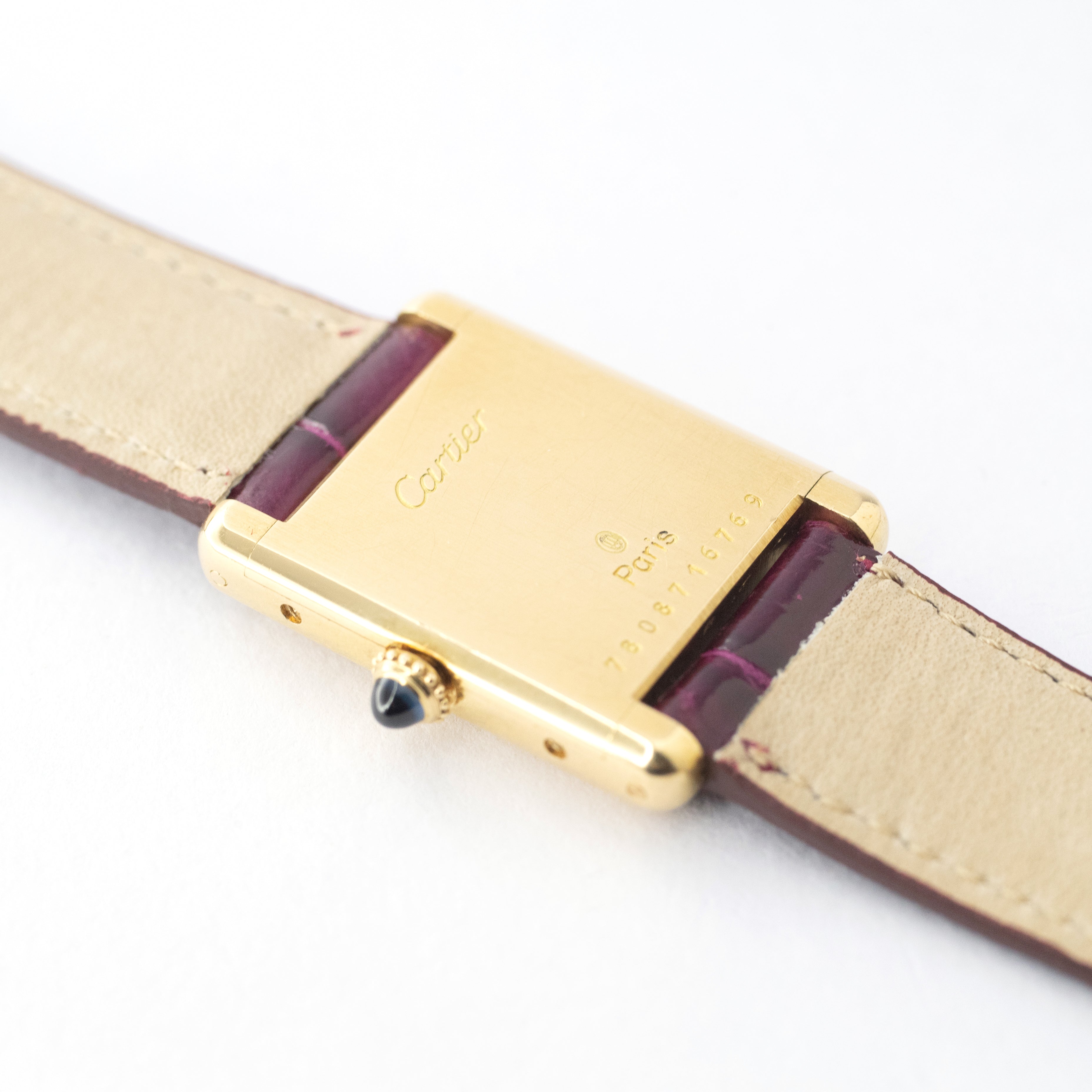 カルティエ タンク18KYG PARIS ホワイトローマン SM 1970年代