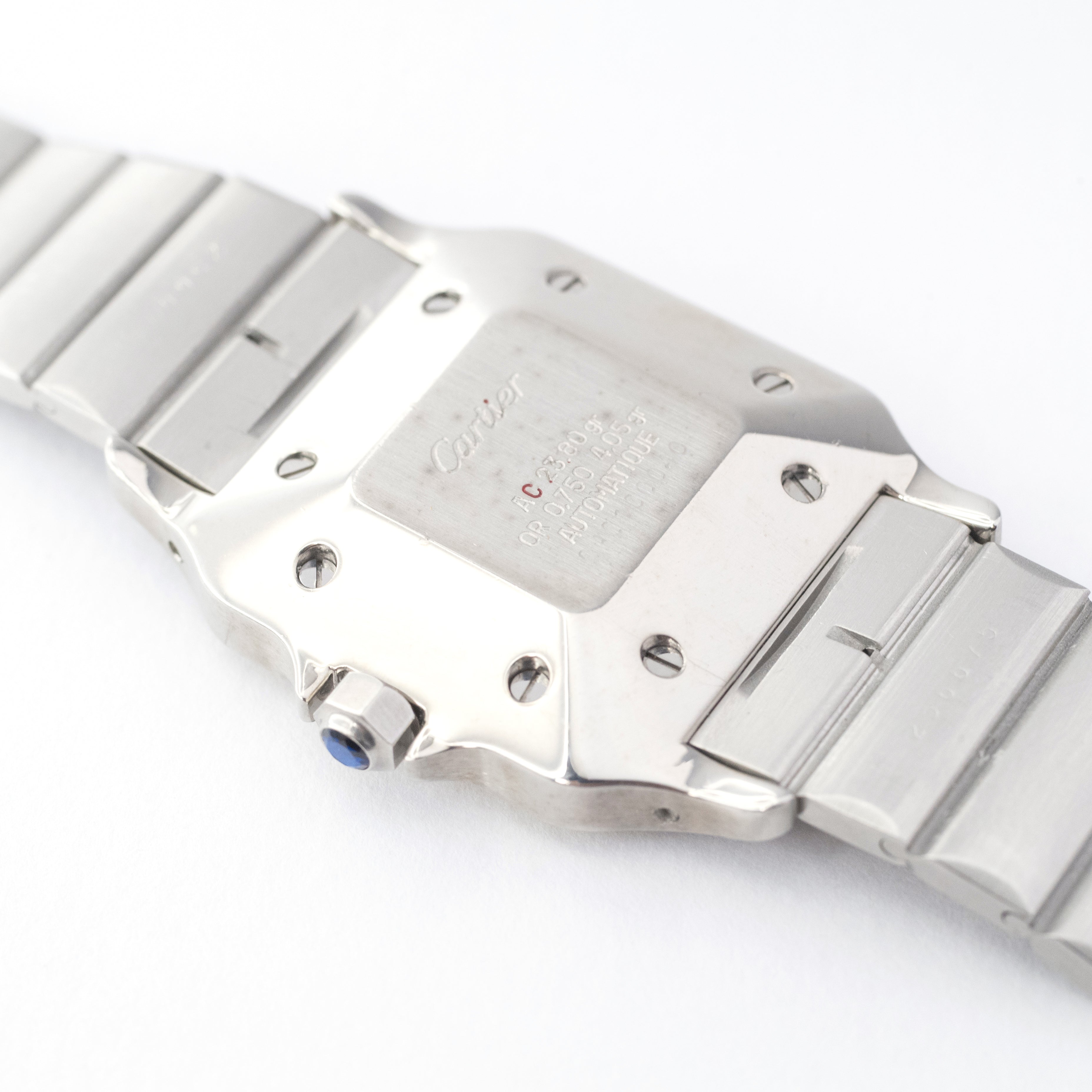 カルティエ サントス コンビLM 1980年代製 ホワイトエナメルローマンダイヤル