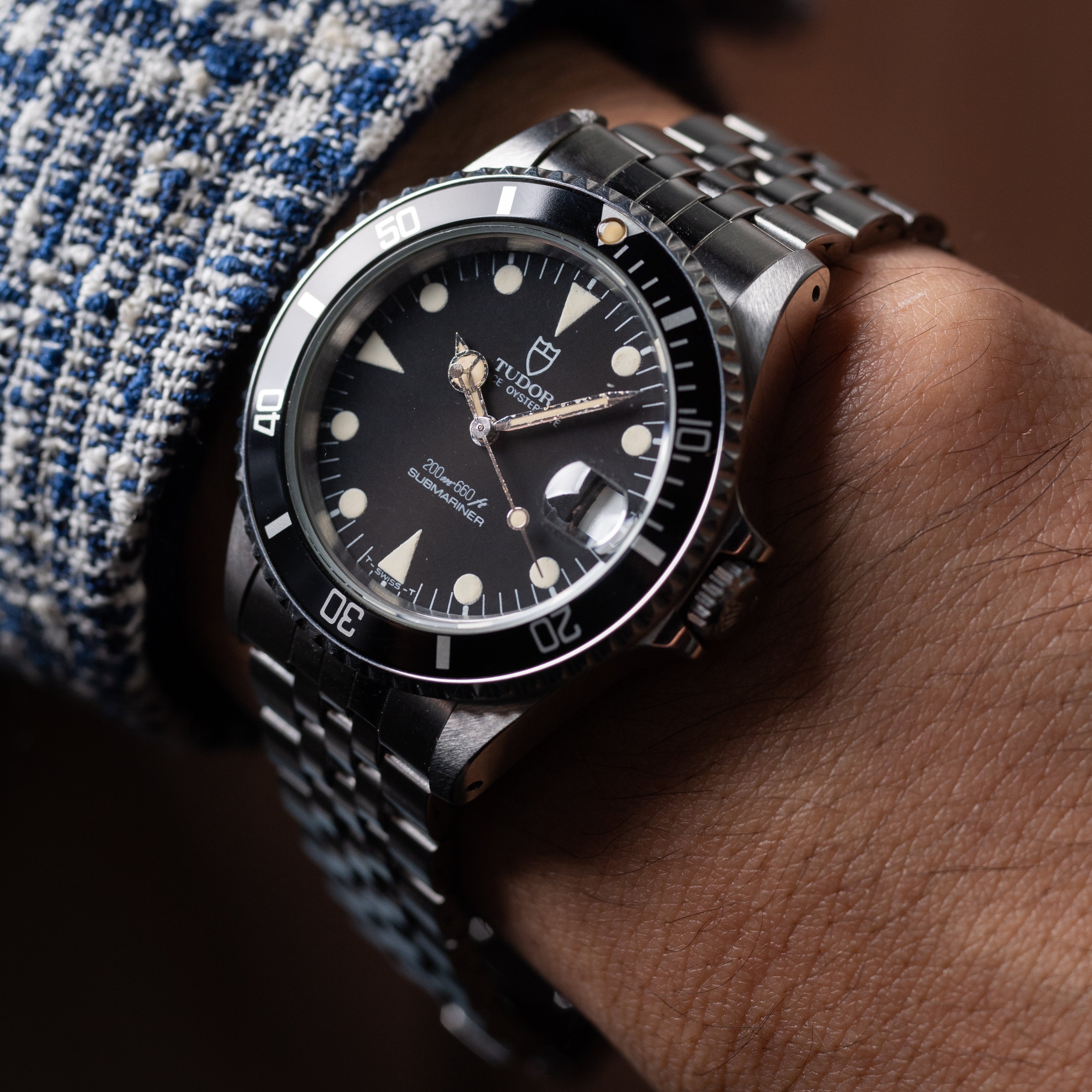 チューダー ミッドサブ 1988年製 5連ブレス Ref.75090 箱、ギャラ付き