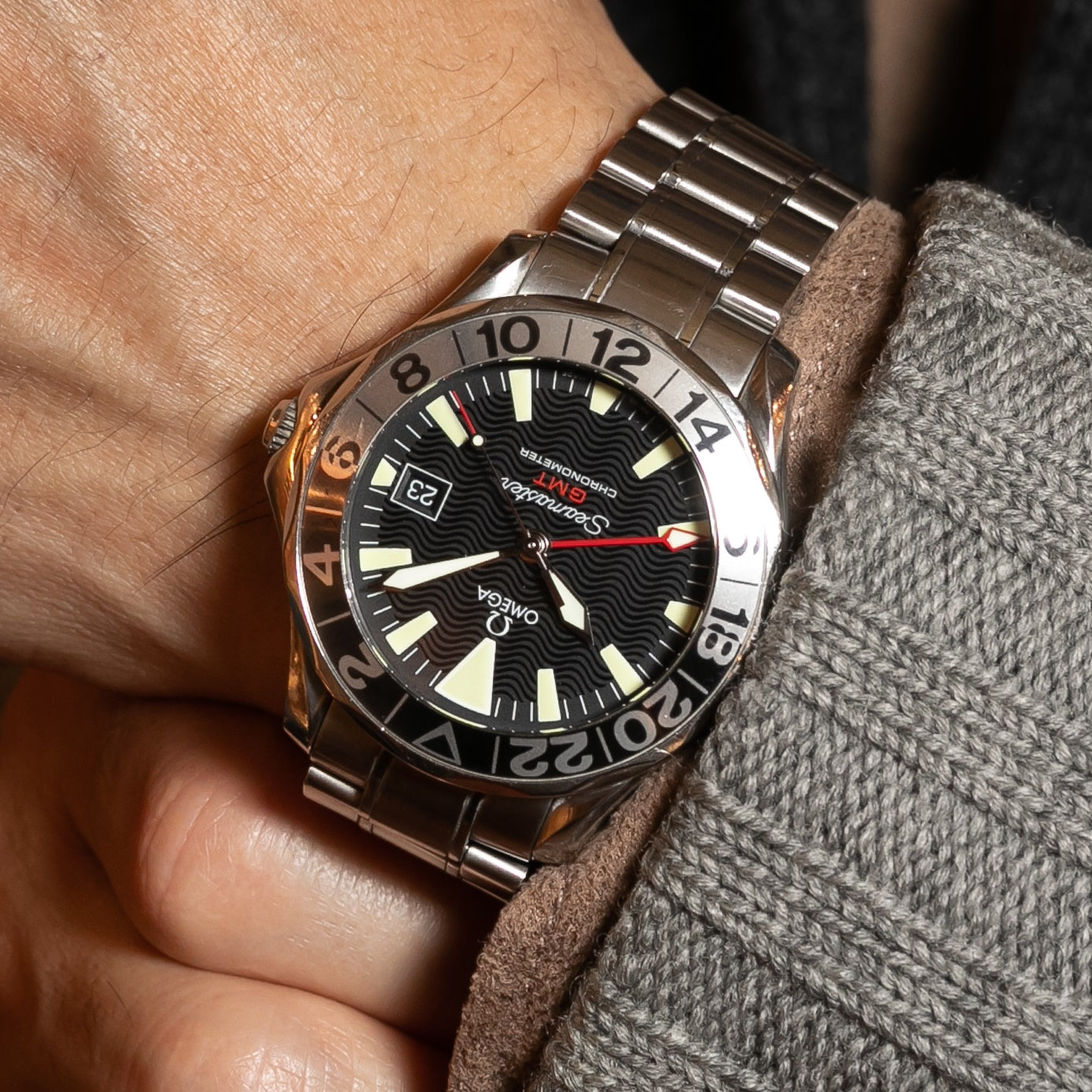 オメガ シーマスターGMT 2000年製/平成12年製 ギャランティー、説明書、タグ付き