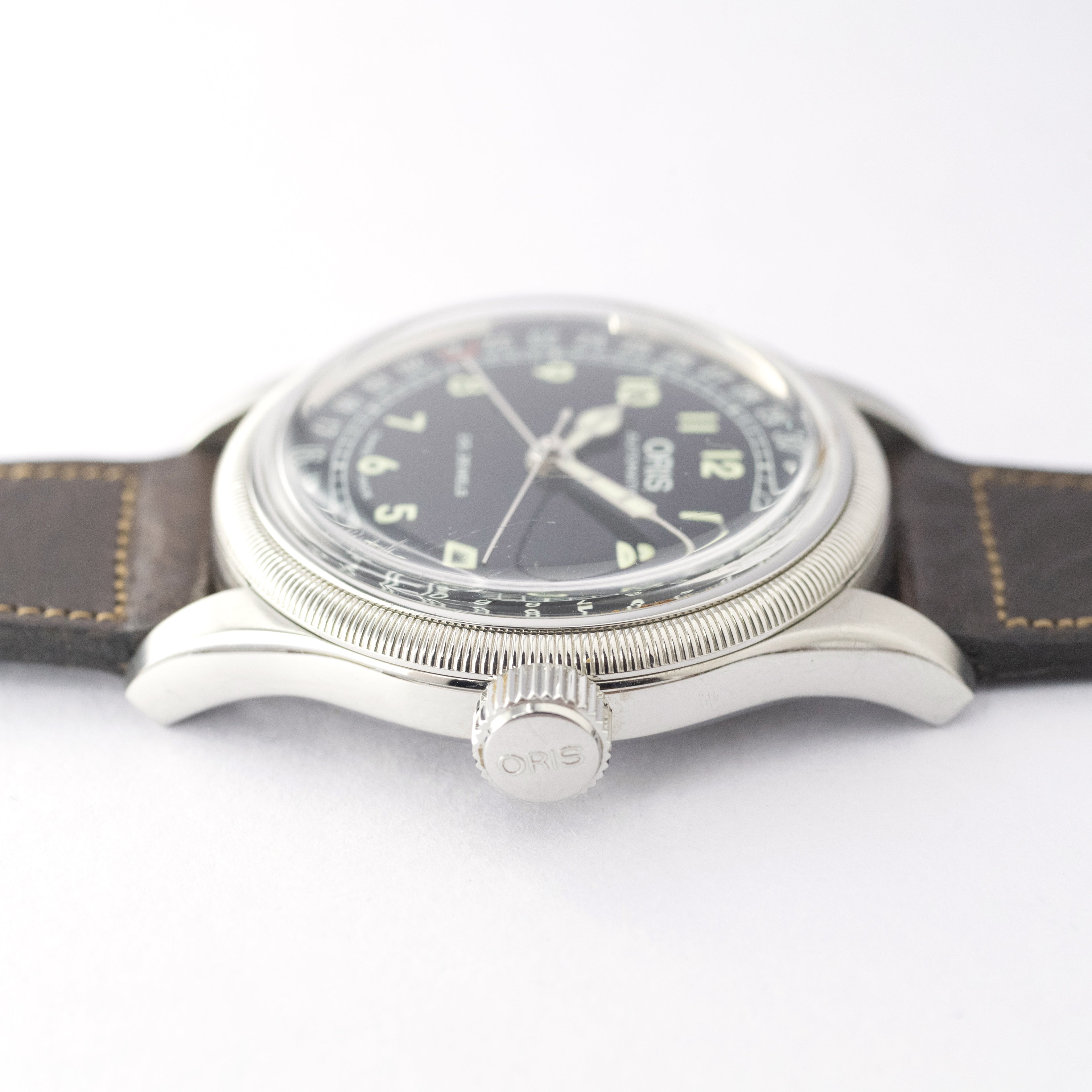 オリス ビッグクラウン ポインターデイト 裏スケルトン 2000年頃