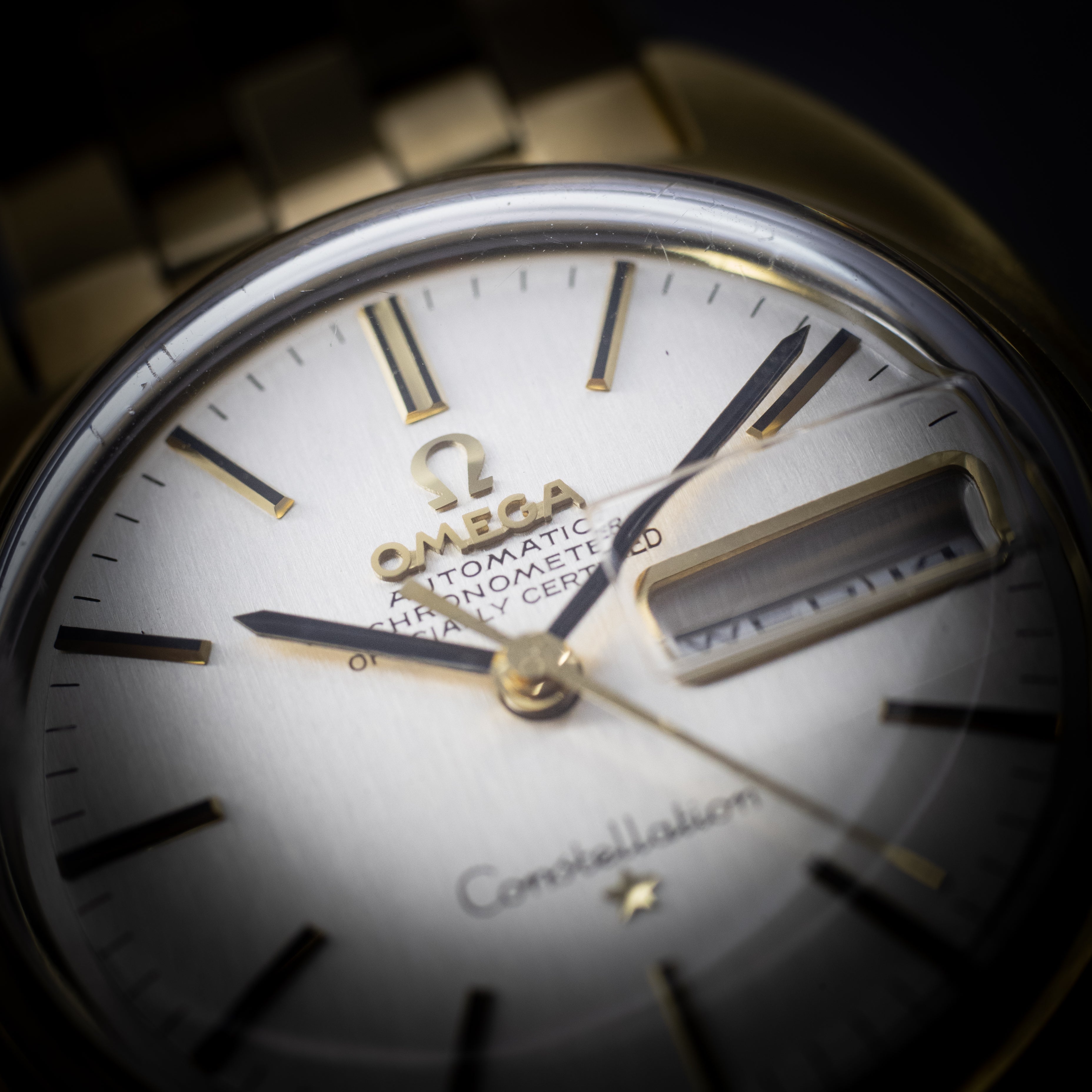 オメガ 1969年製 コンステレーション ジェンタモデル 金張り 純正ブレス