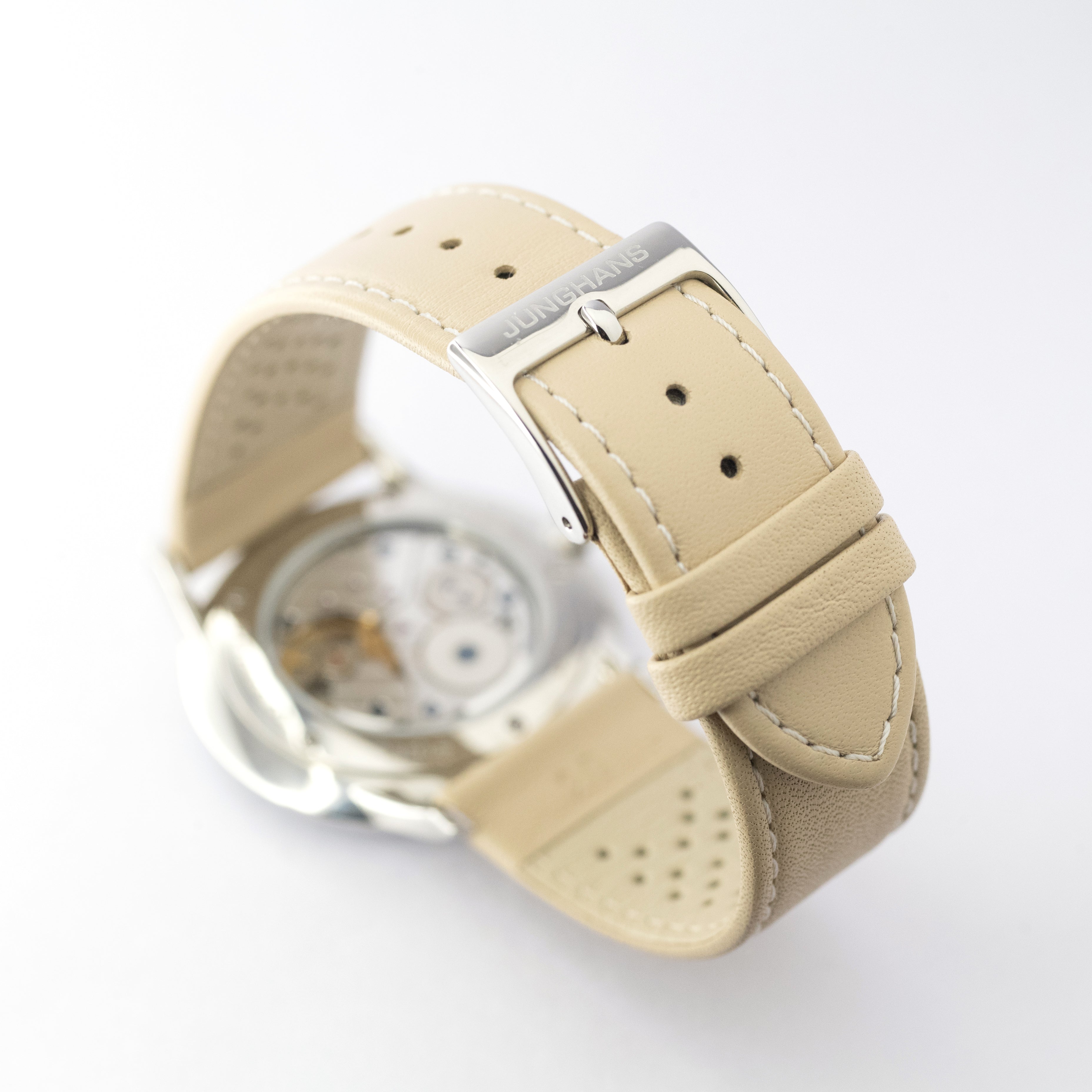 ユンハンス マイスタードライバー ハンドワインド ツートンダイヤル 2000年代 裏スケルトン