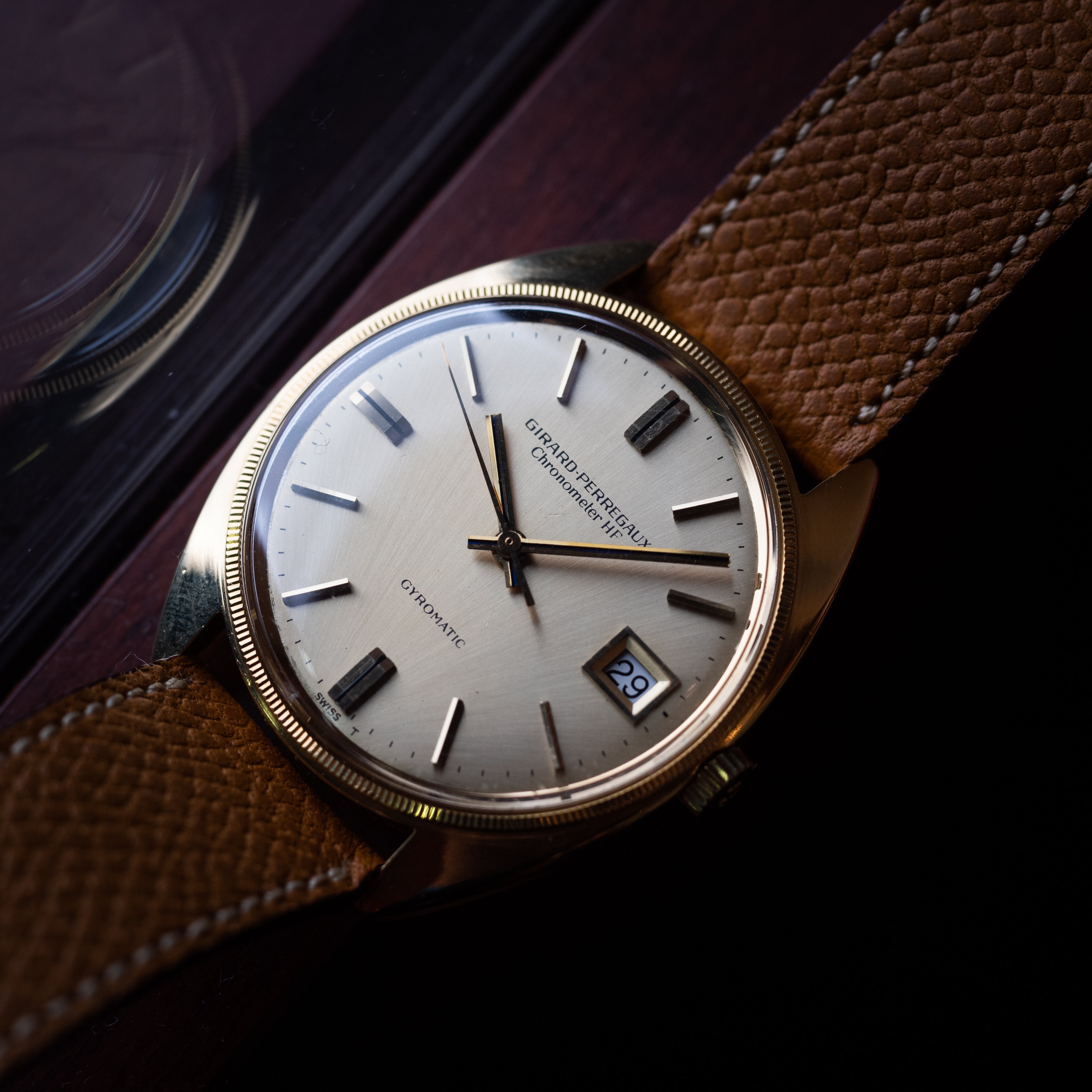 ジラールペルゴ クロノメーターHF 18KYG Cal.32A 10振動36000 1967~69年製