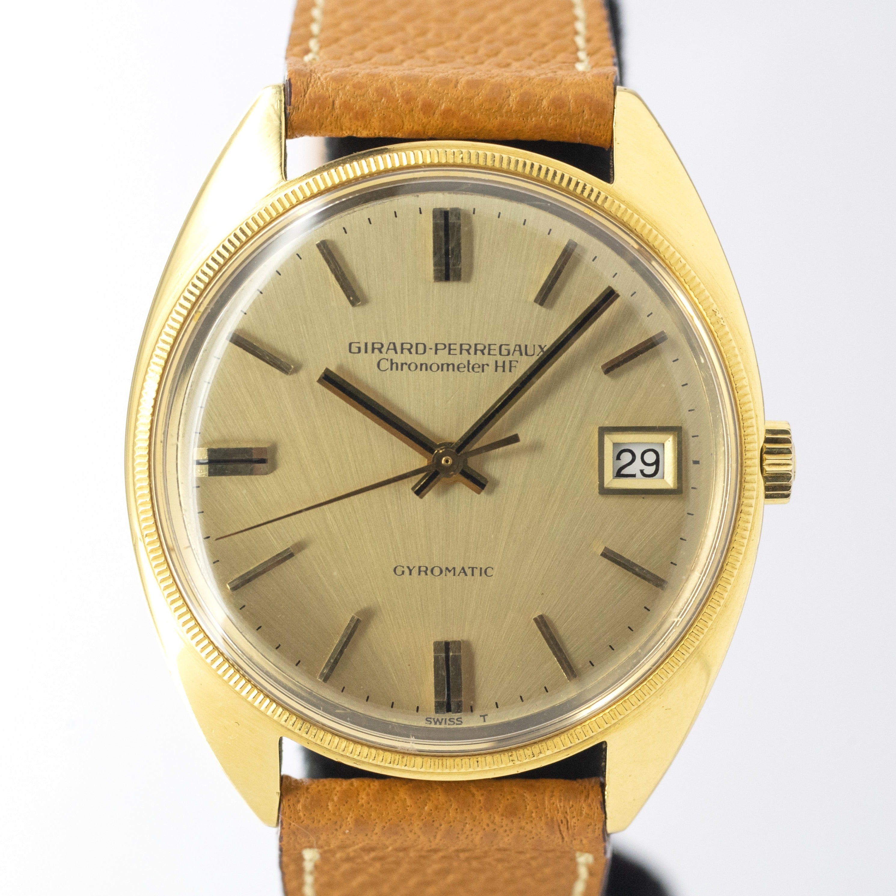 ジラールペルゴ クロノメーターHF 18KYG Cal.32A 10振動36000 1967~69年製