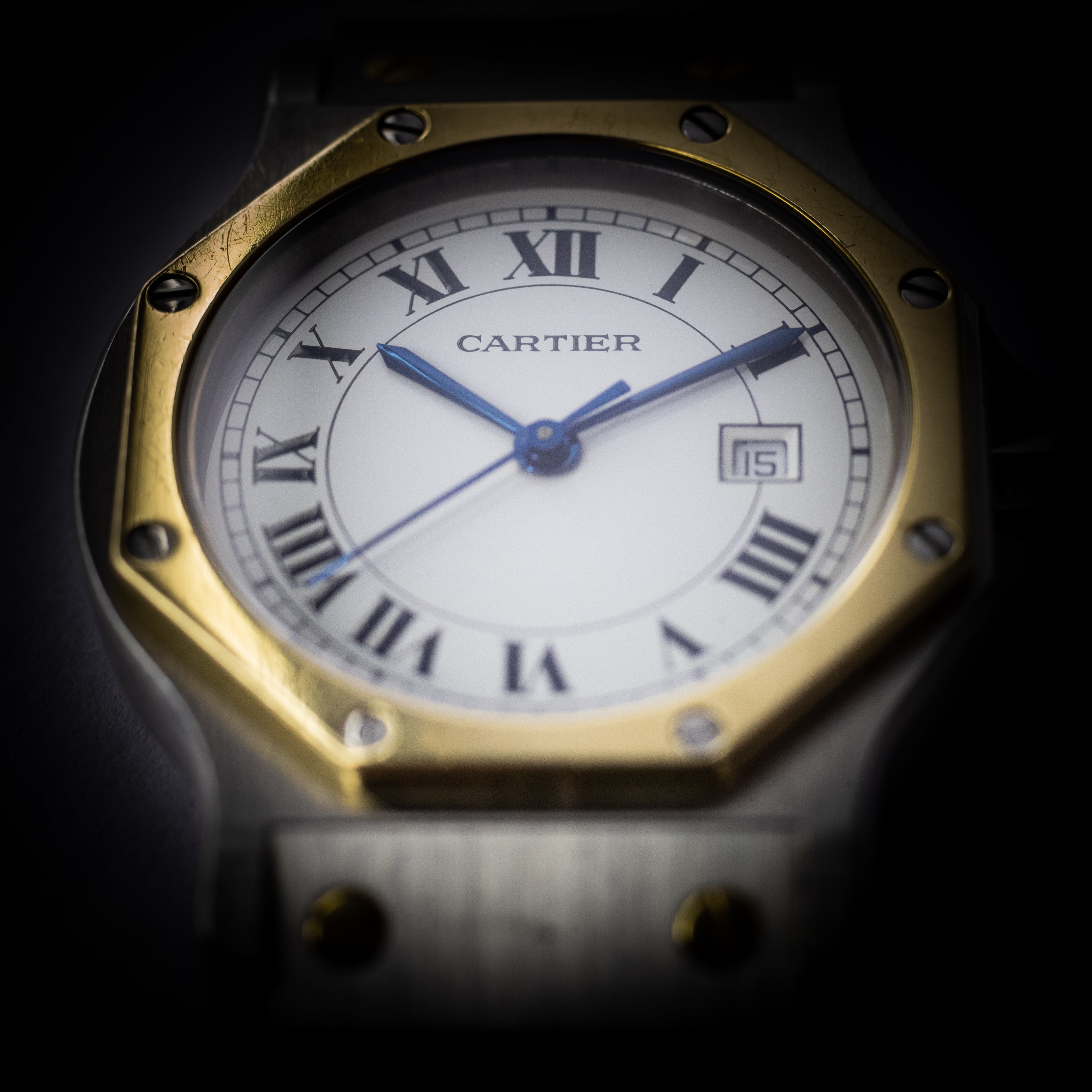 カルティエ サントス オクタゴン コンビ LM 1980年代 オートマチック