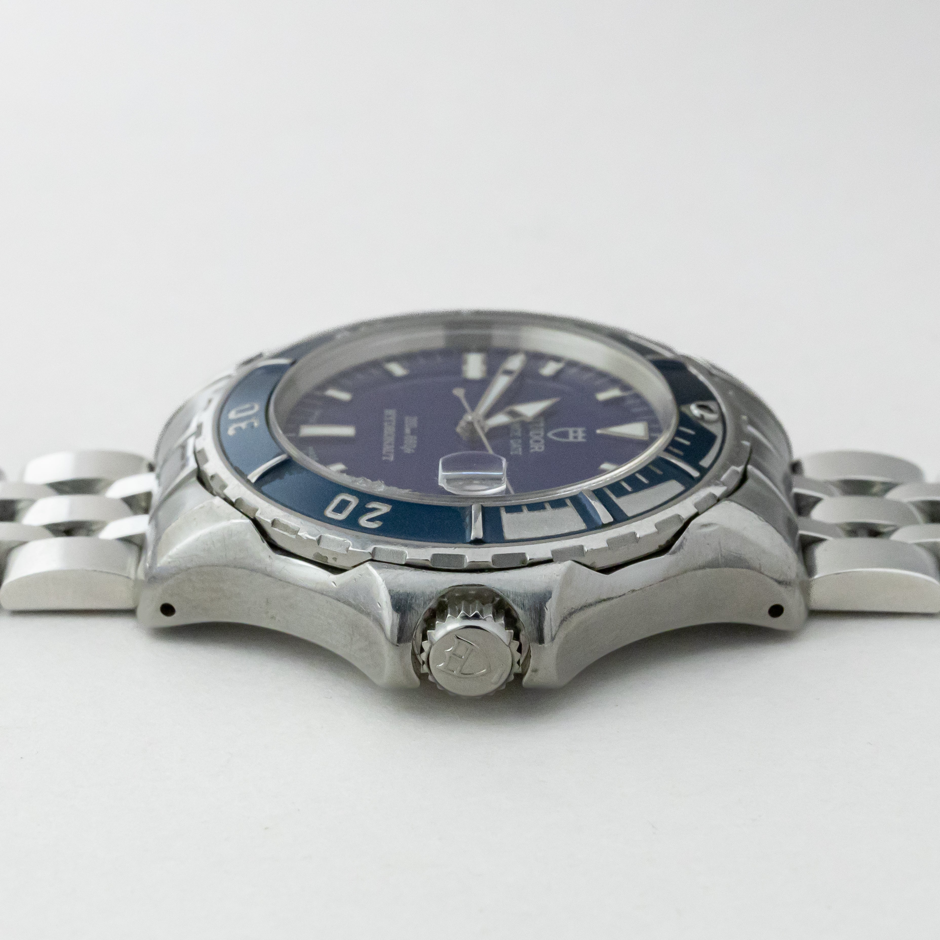 チューダー ハイドロノート ブルーダイヤル 2001年製 箱、ギャランティー付き