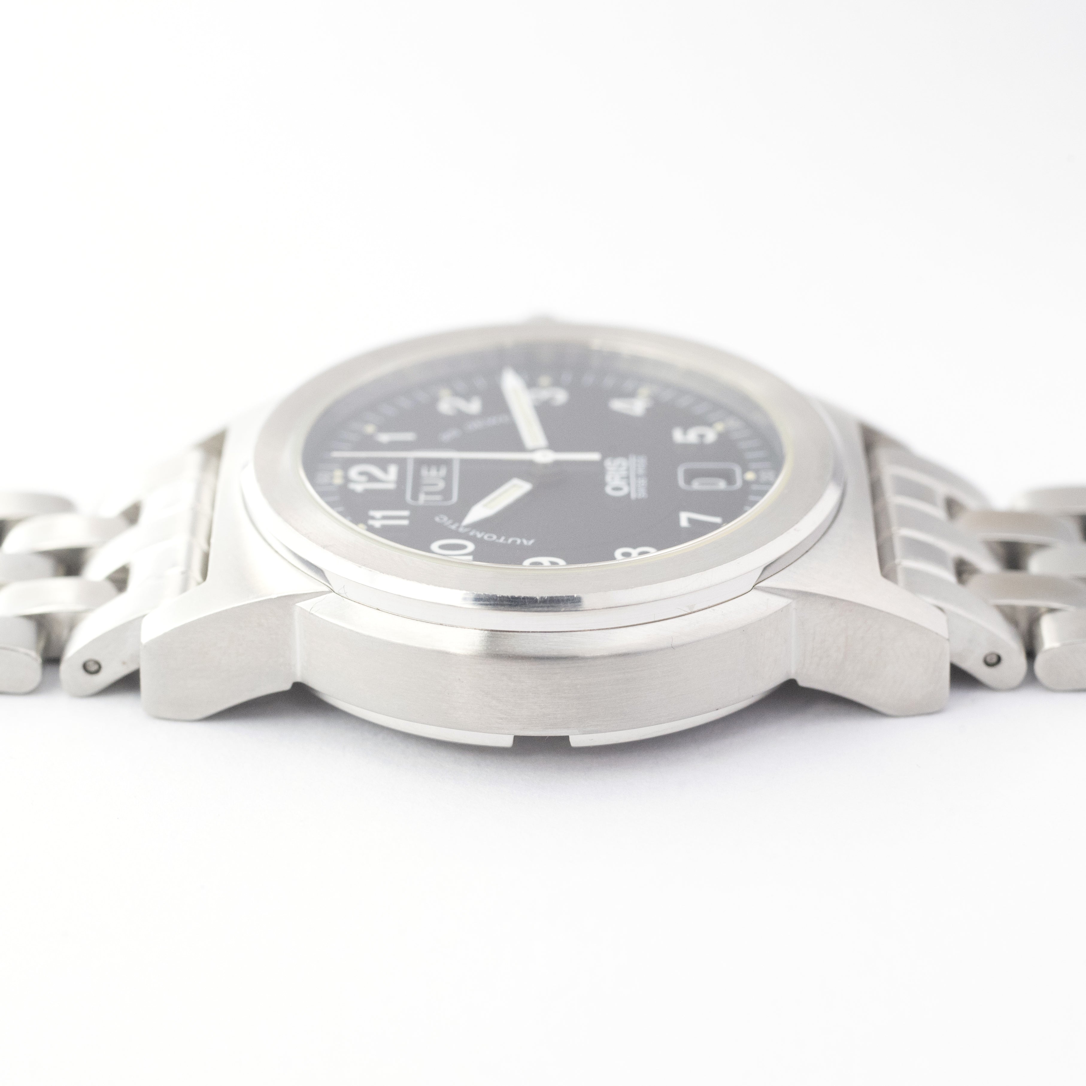 オリス ビッククラウン デイデイト 裏蓋スケルトン 自動巻き 純正ステンレスブレス