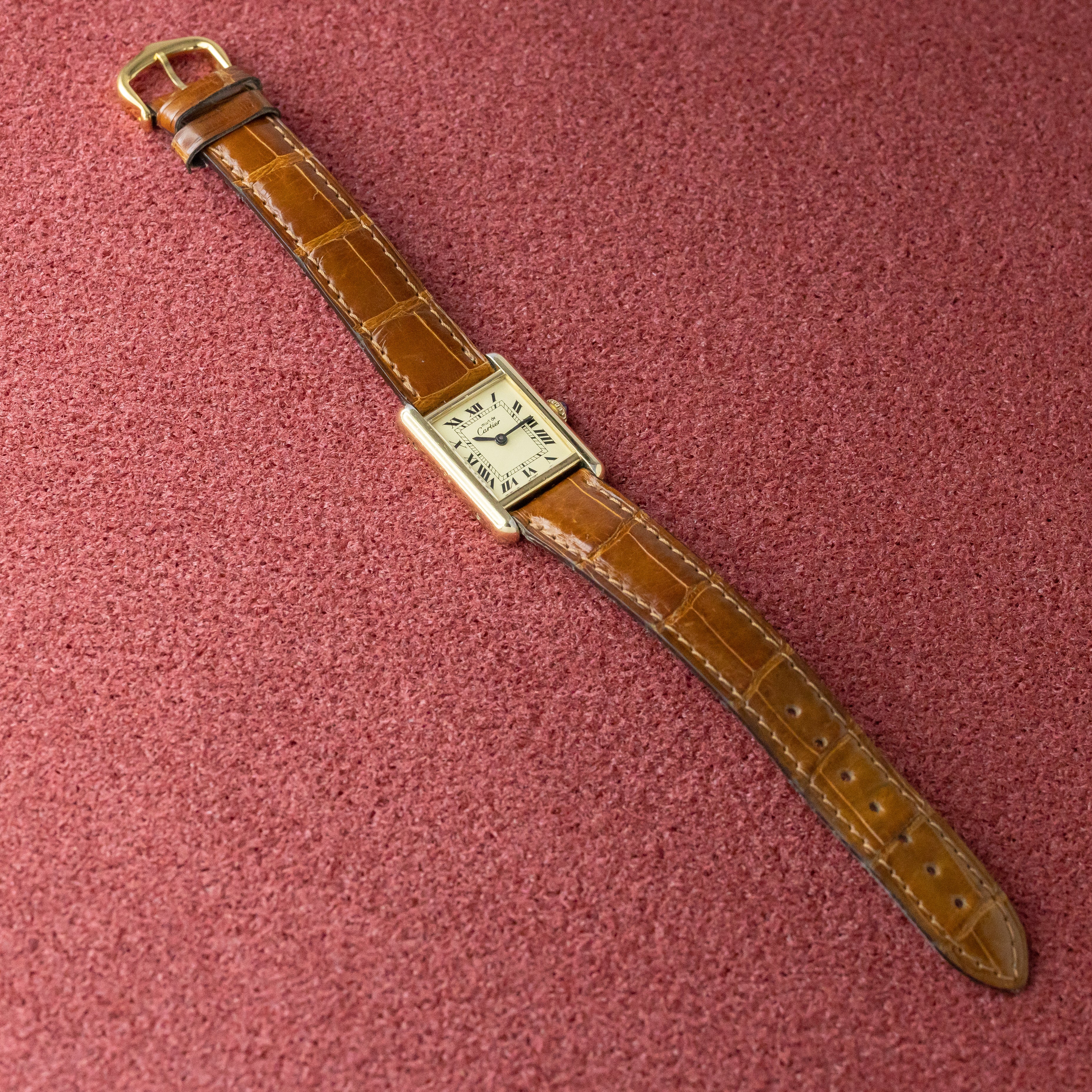 カルティエ マストタンクレディース SMサイズ 1980年代 アイボリーローマン