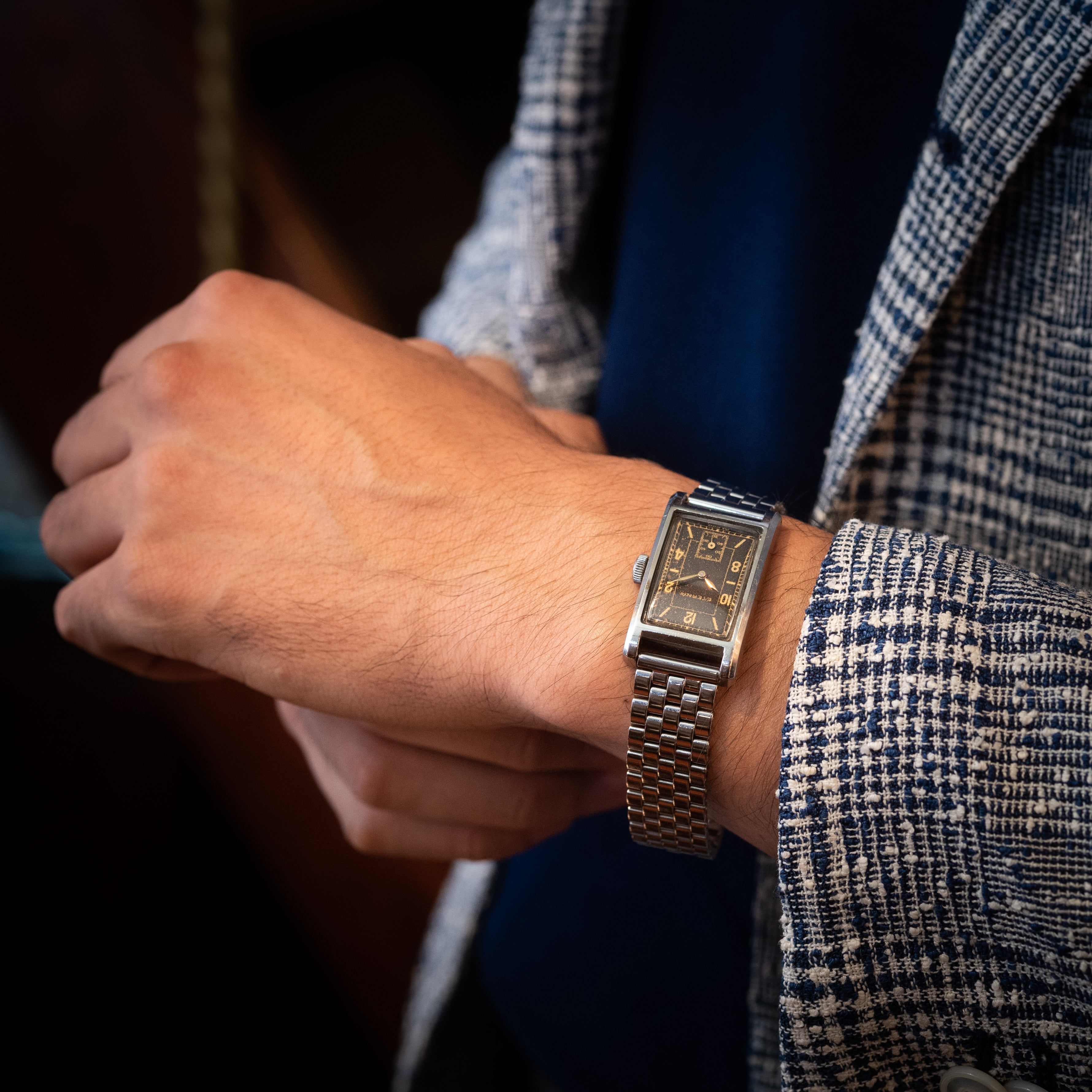 エテルナ レクタングル クラムシェルケース 1940年代 手巻き