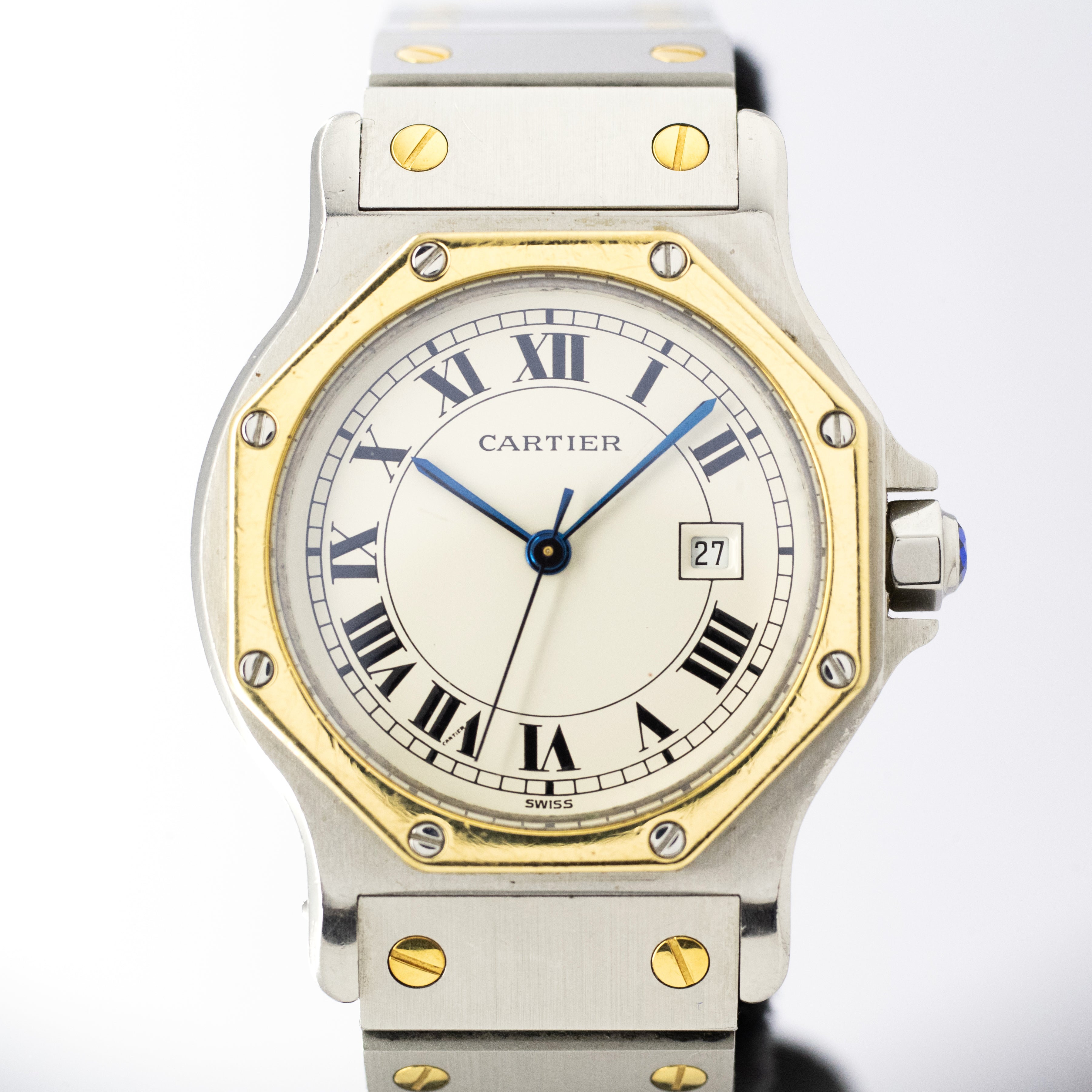 カルティエ サントス オクタゴン コンビ LM 1980年代 オートマチック