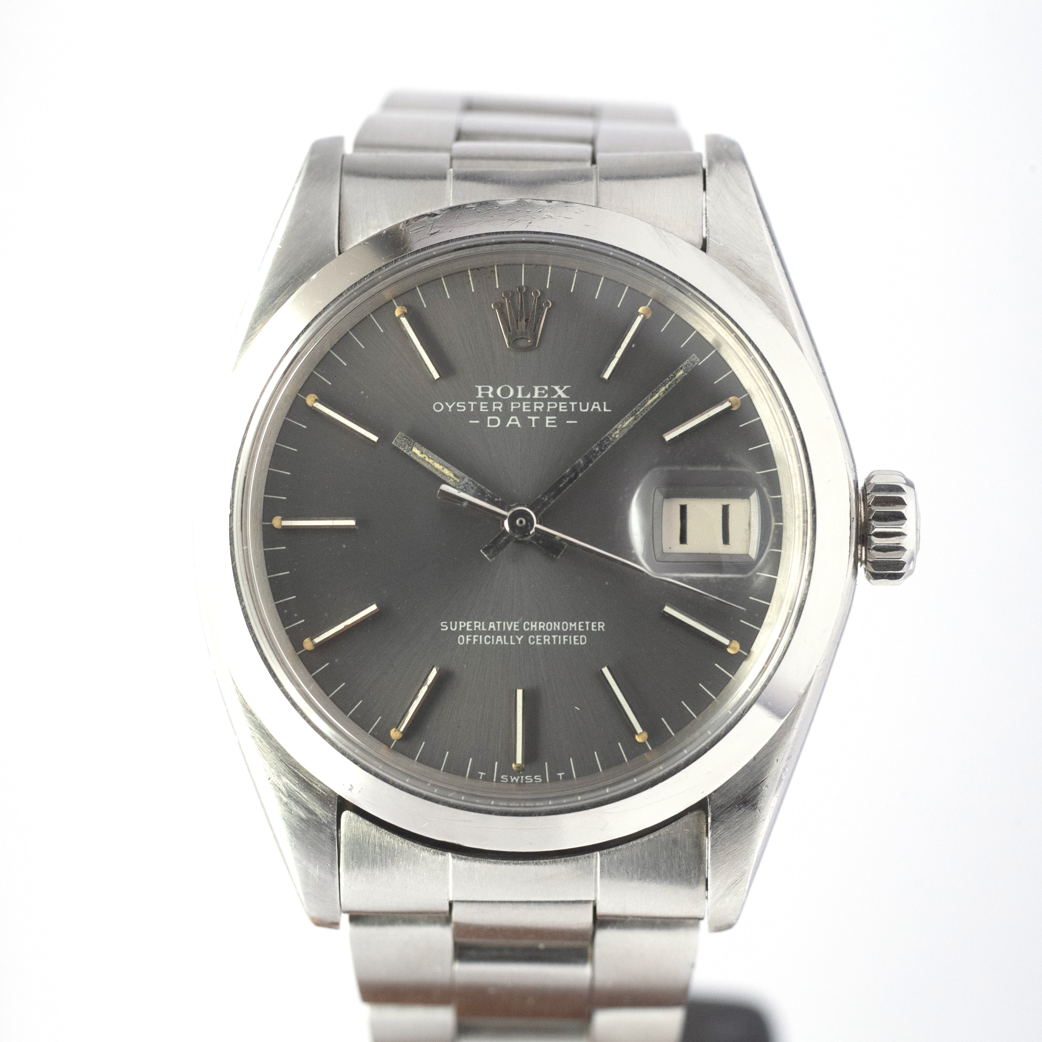 ロレックス 1968年製 オイスターパーペチュアルデイト グレーダイヤル Ref.1500