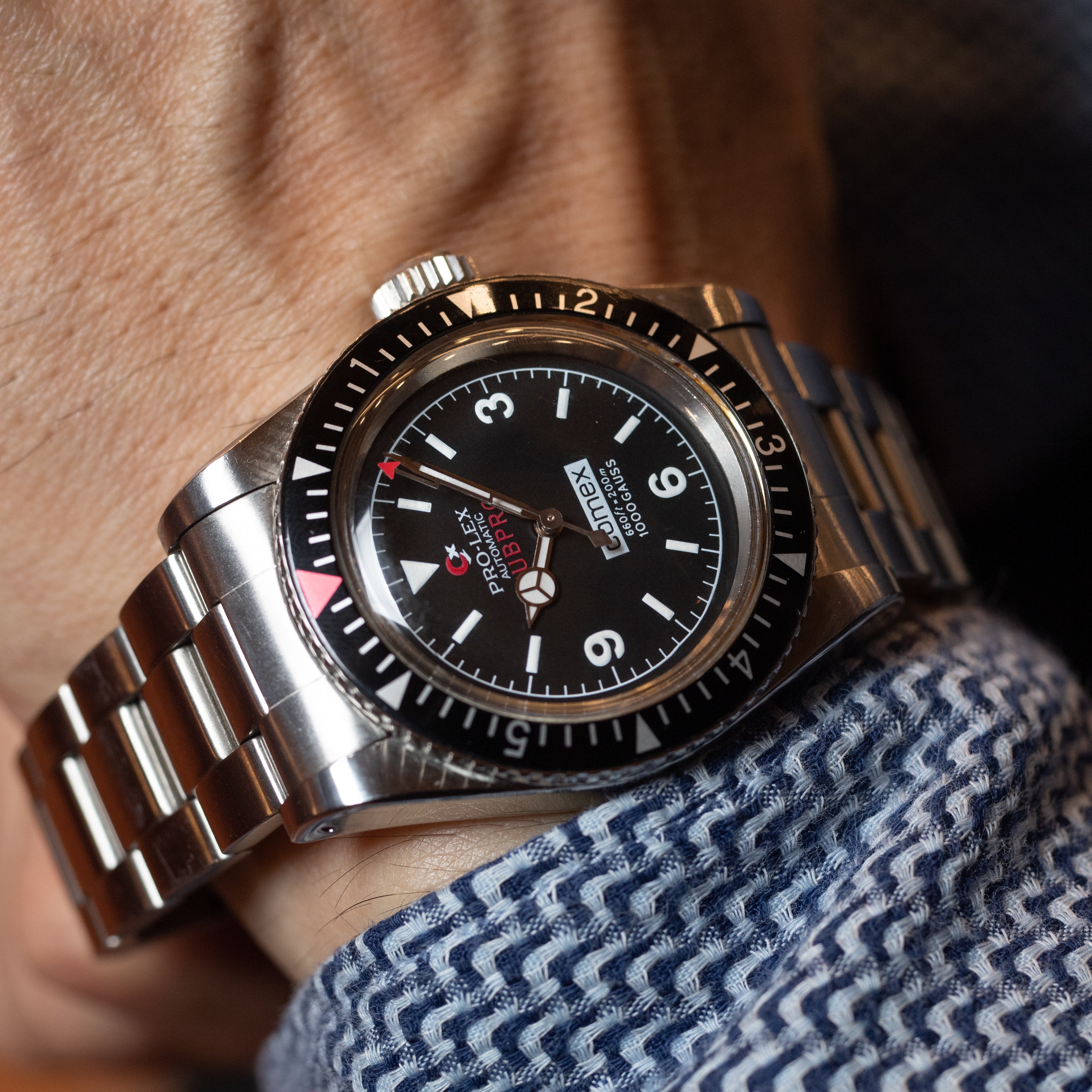 PRO-LEX SUBPRO COMEX2000 稲妻針 耐磁ケース 1990年代製