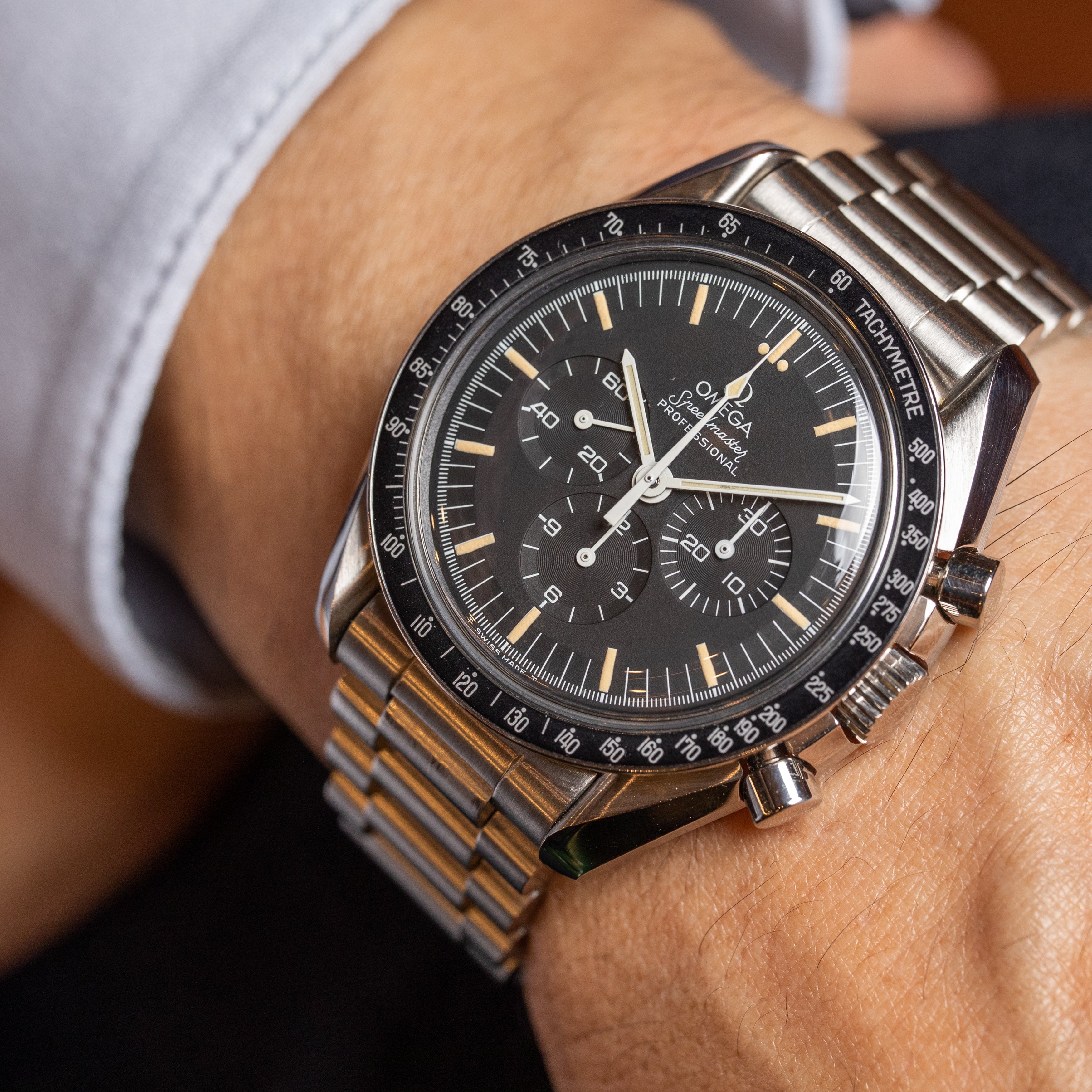 オメガ 1986年製 スピードマスター プロフェッショナル 5th 赤金 スケルトン