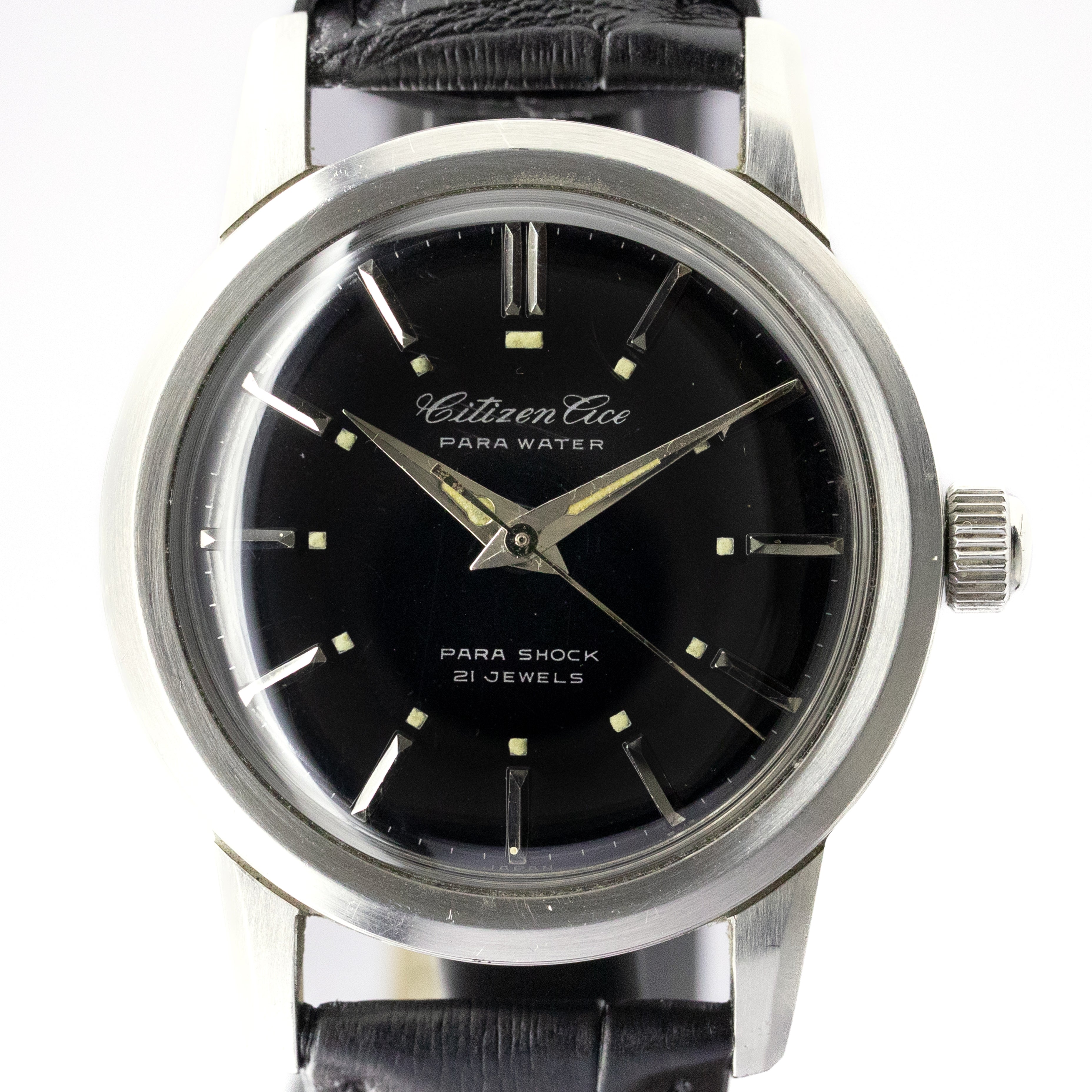 シチズン エース 1962年製 パラウォーター 手巻き オリジナルブラックダイヤル