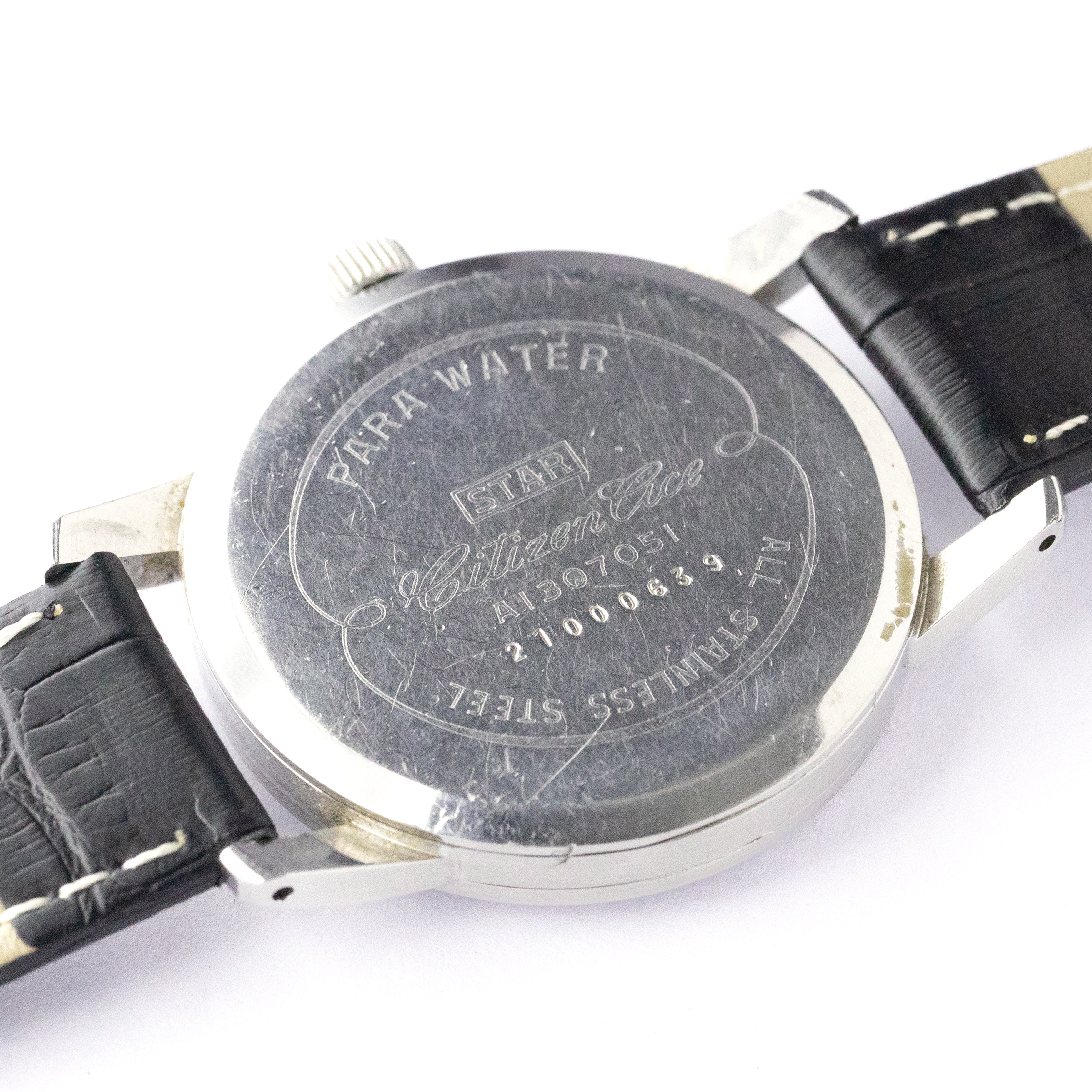 シチズン エース 1962年製 パラウォーター 手巻き オリジナルブラックダイヤル