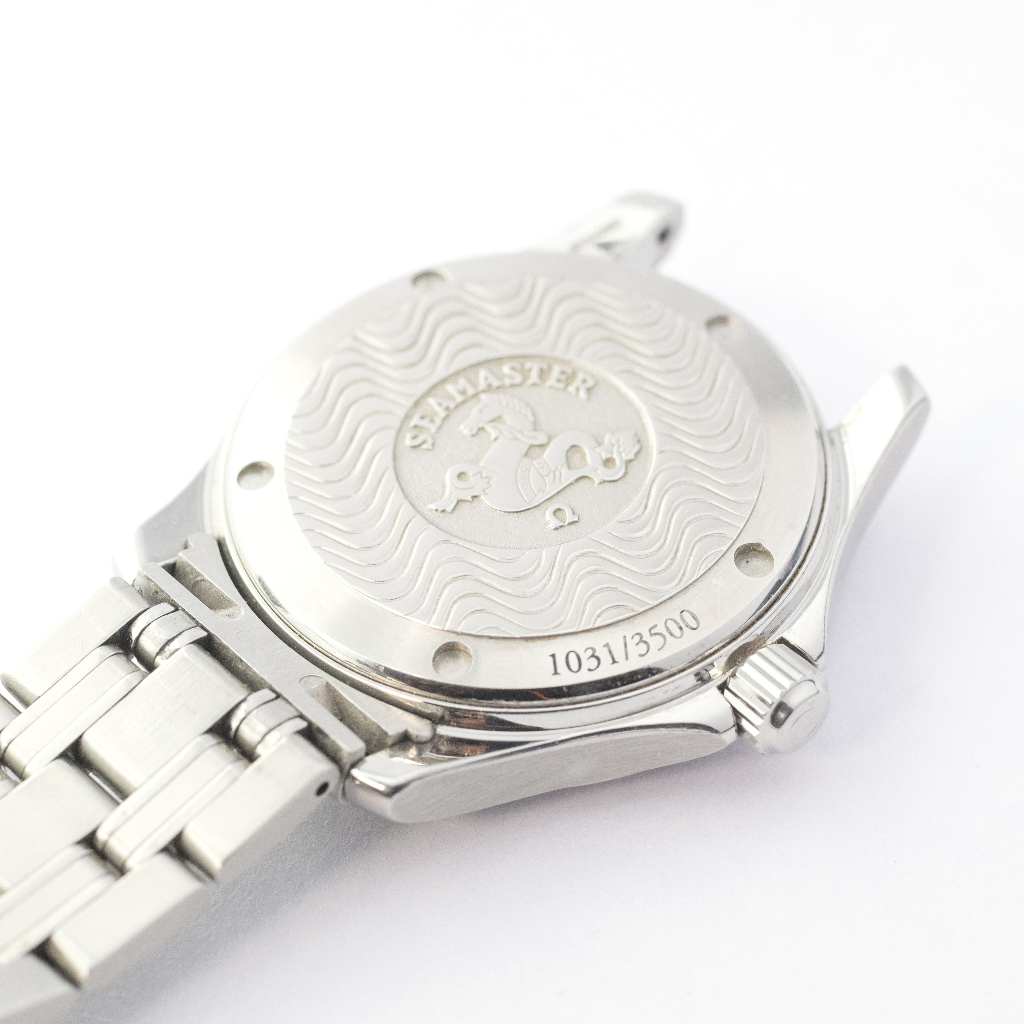 オメガ シーマスター 2002年製 ジャックマイヨール 限定モデル 箱、ギャラ付き