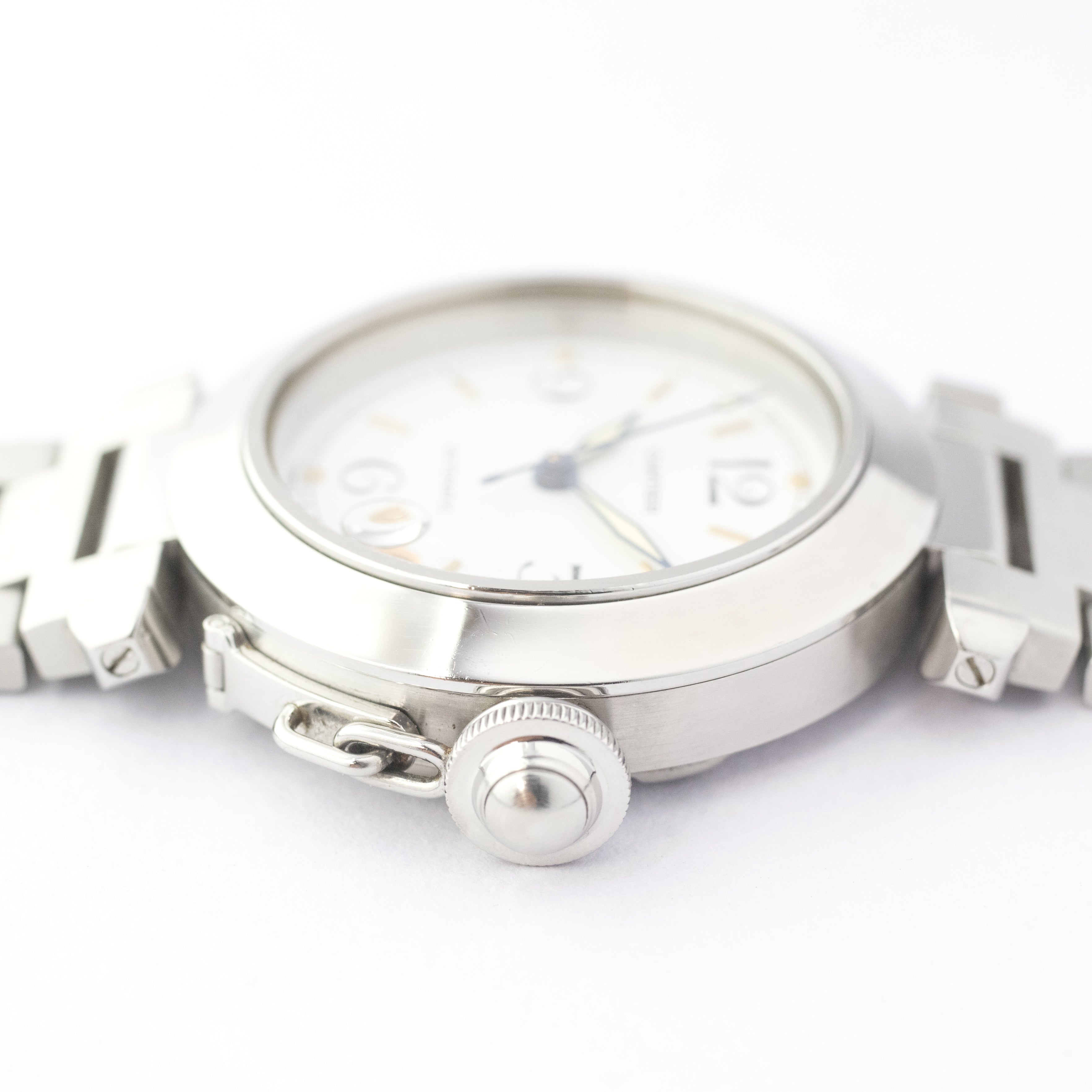 カルティエ パシャC ホワイトダイヤル トリチウム夜光 1990年代製