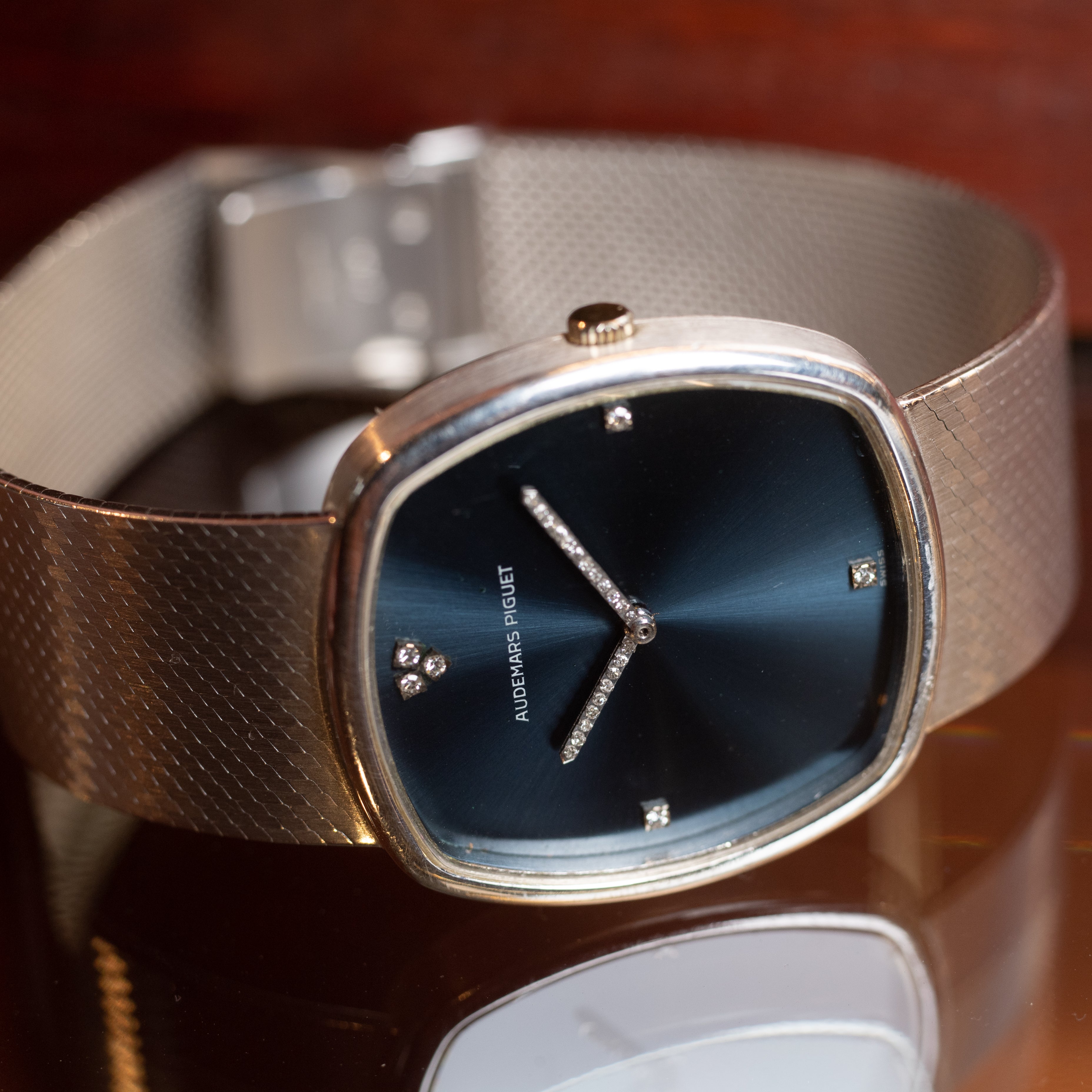 オーデマ・ピゲ 18金ホワイトゴールド ダイヤ針 1980年代製 手巻き