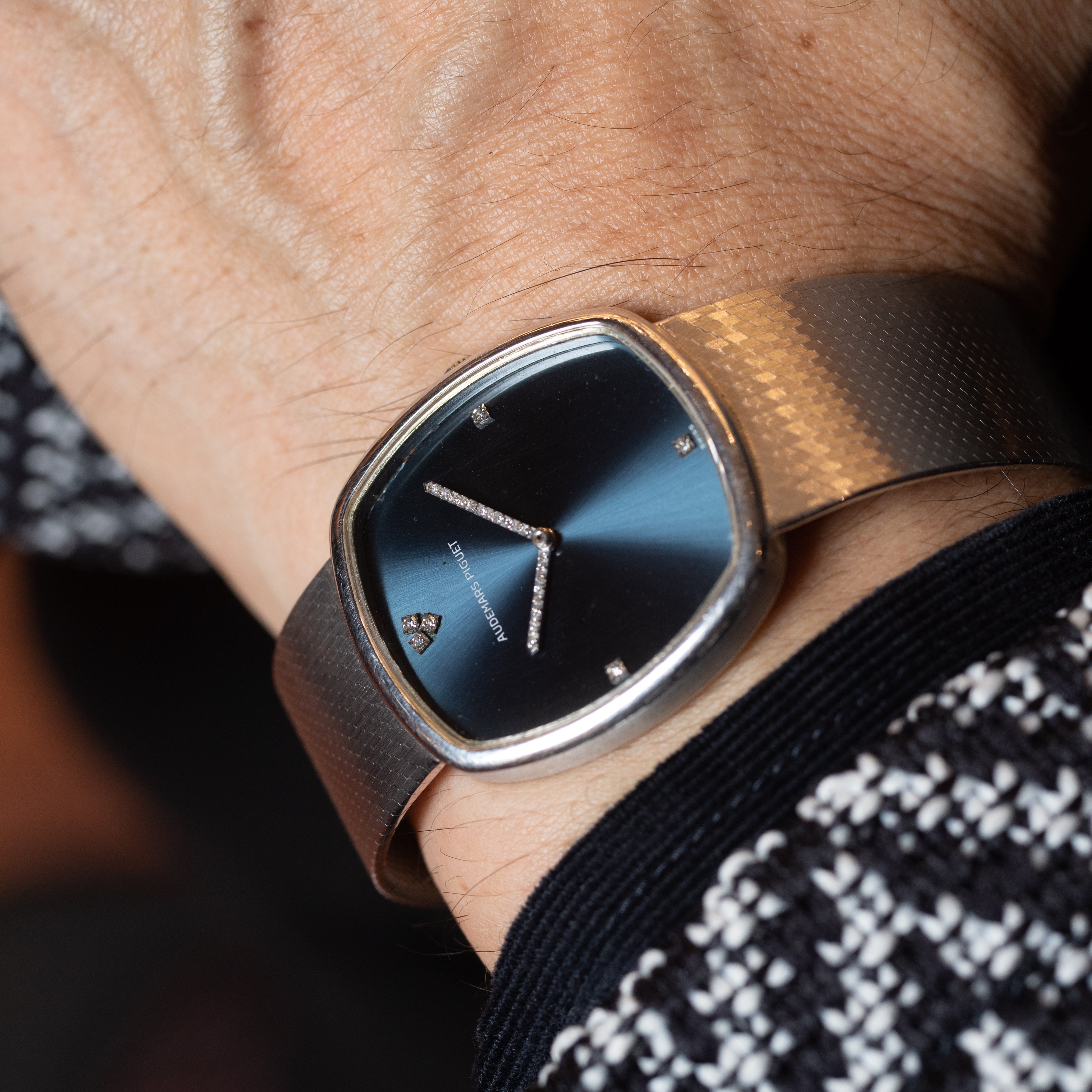 オーデマ・ピゲ 18金ホワイトゴールド ダイヤ針 1980年代製 手巻き