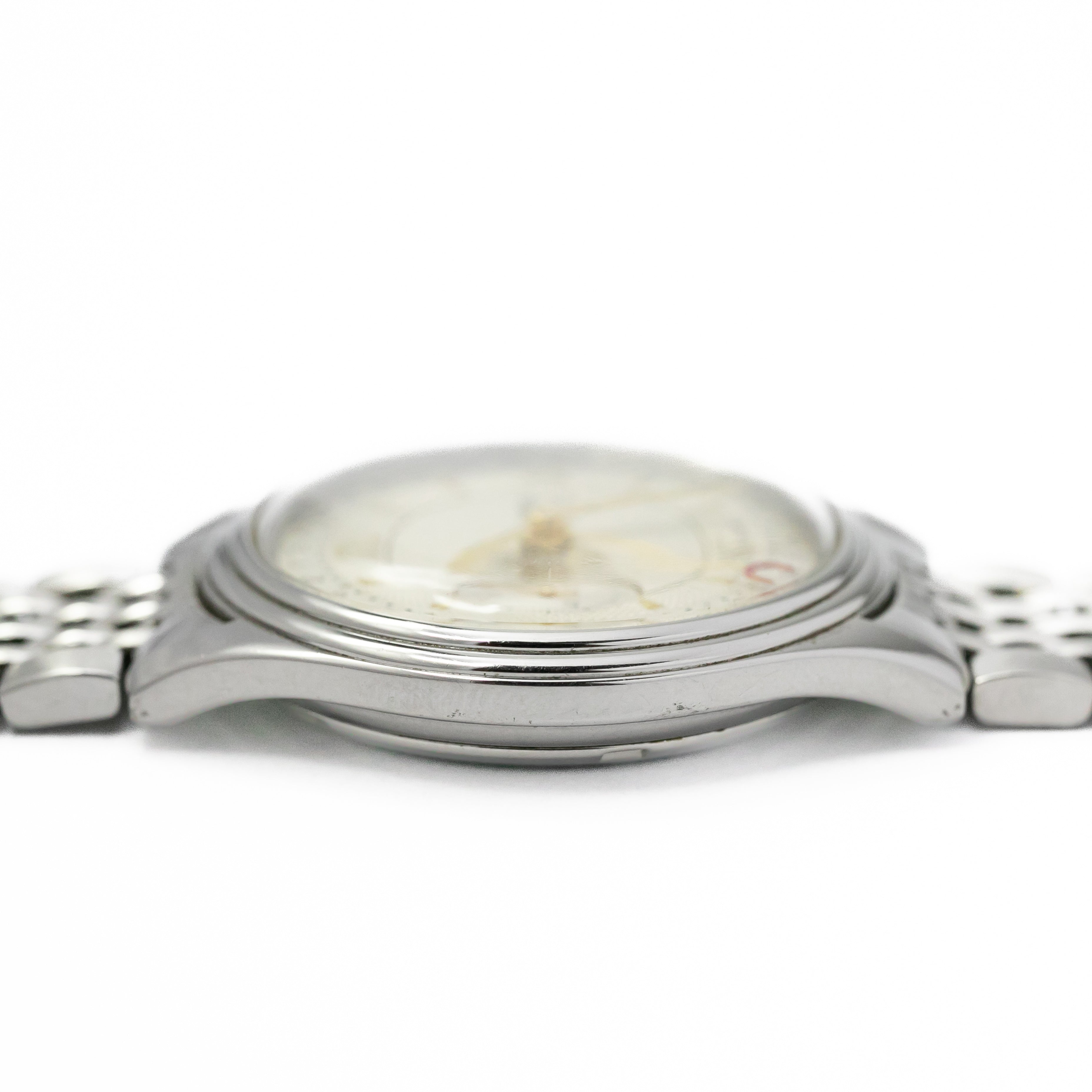 オリス ポインターデイト 純正ブレス オートマチック 1990年代 裏スケルトン