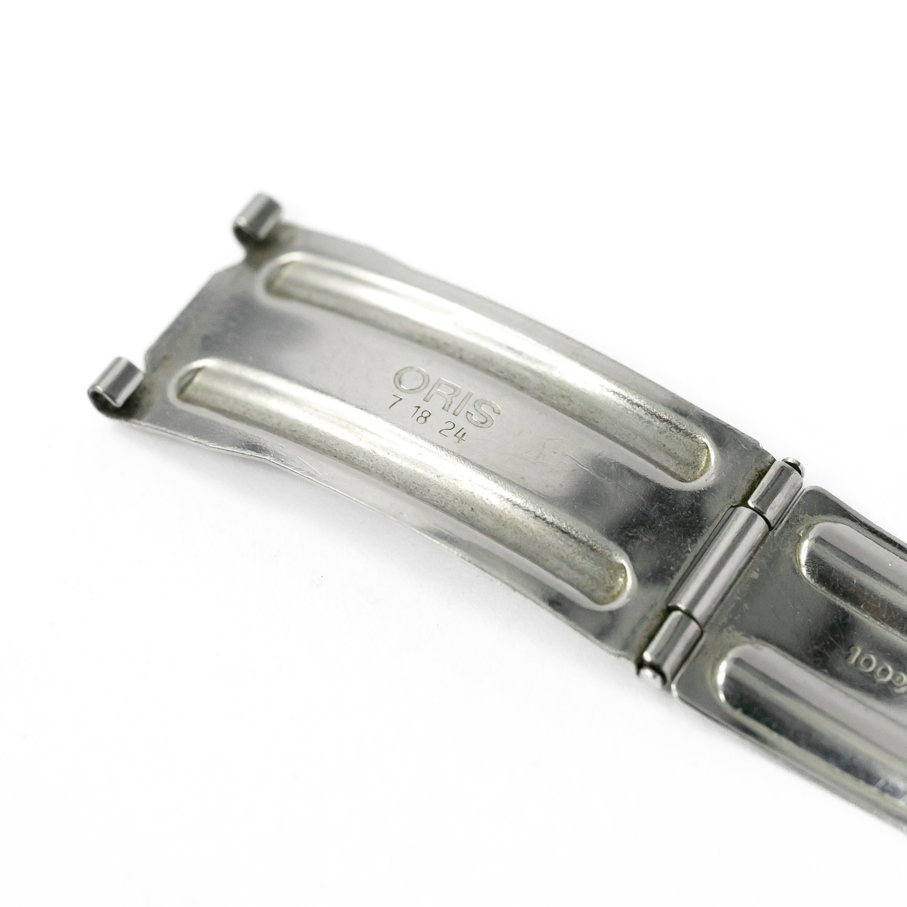 オリス ポインターデイト 純正ブレス オートマチック 1990年代 裏スケルトン