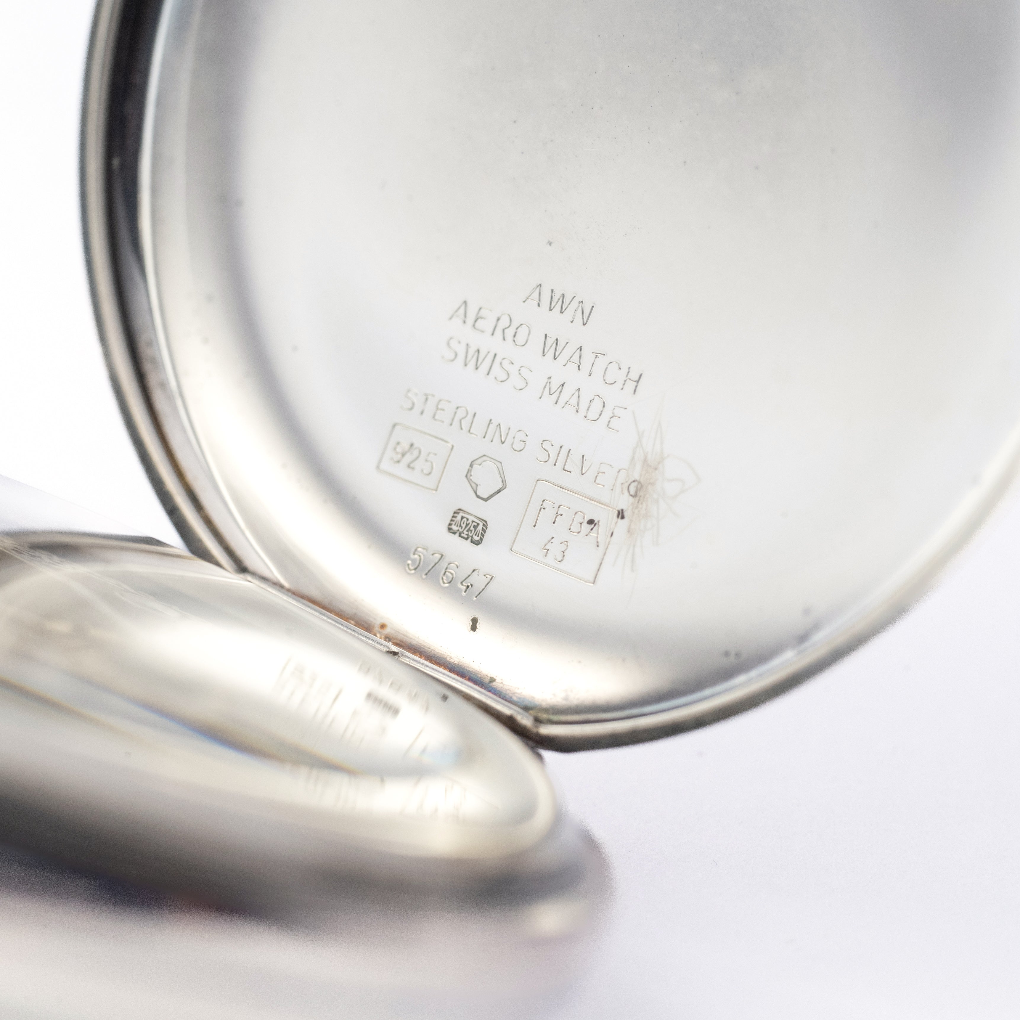 アエロウォッチ 銀無垢ポケット 両面スケルトン 2000年代