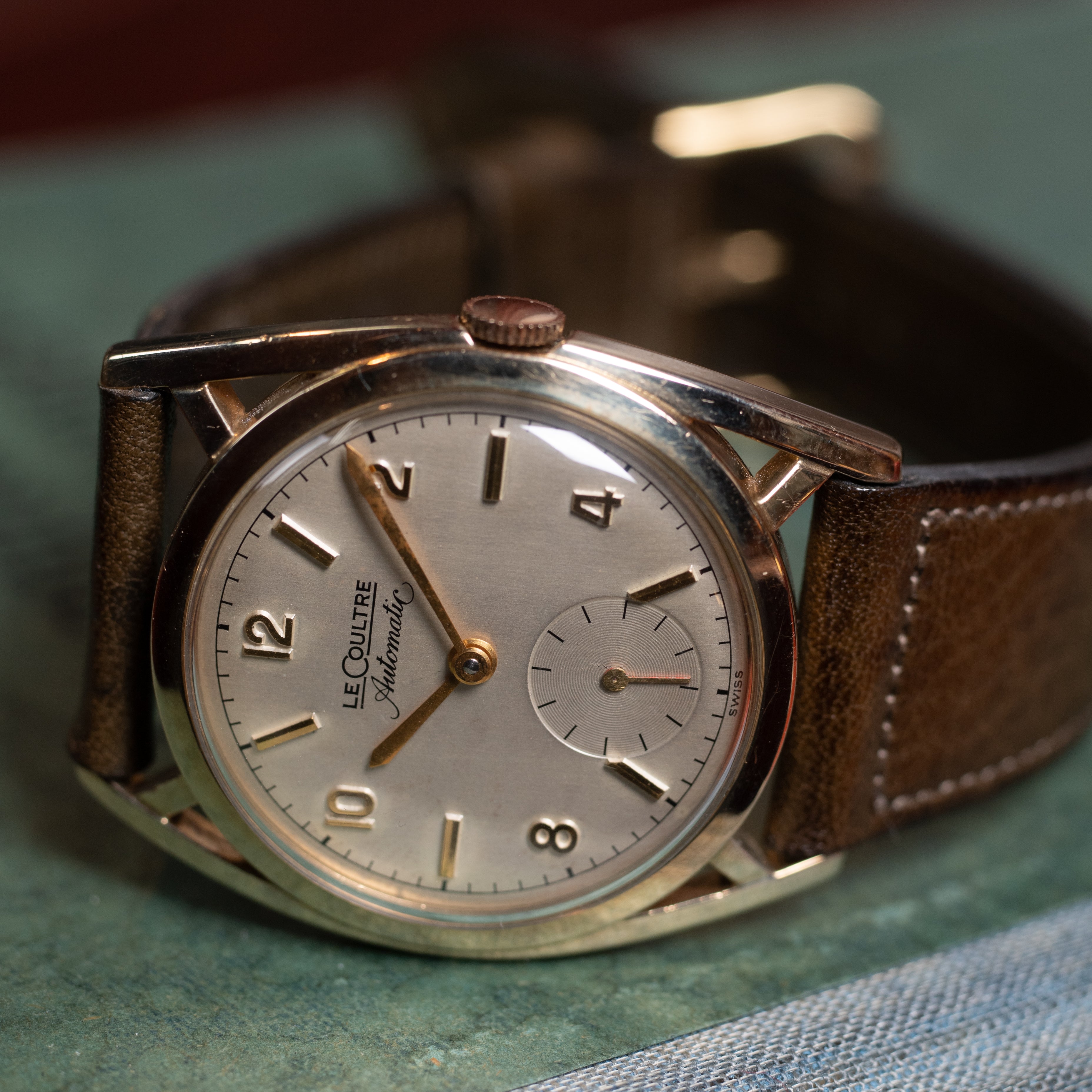 ルクルト バンパー式オートマチック 飛びアラビアダイヤル 10KGFユニークケース