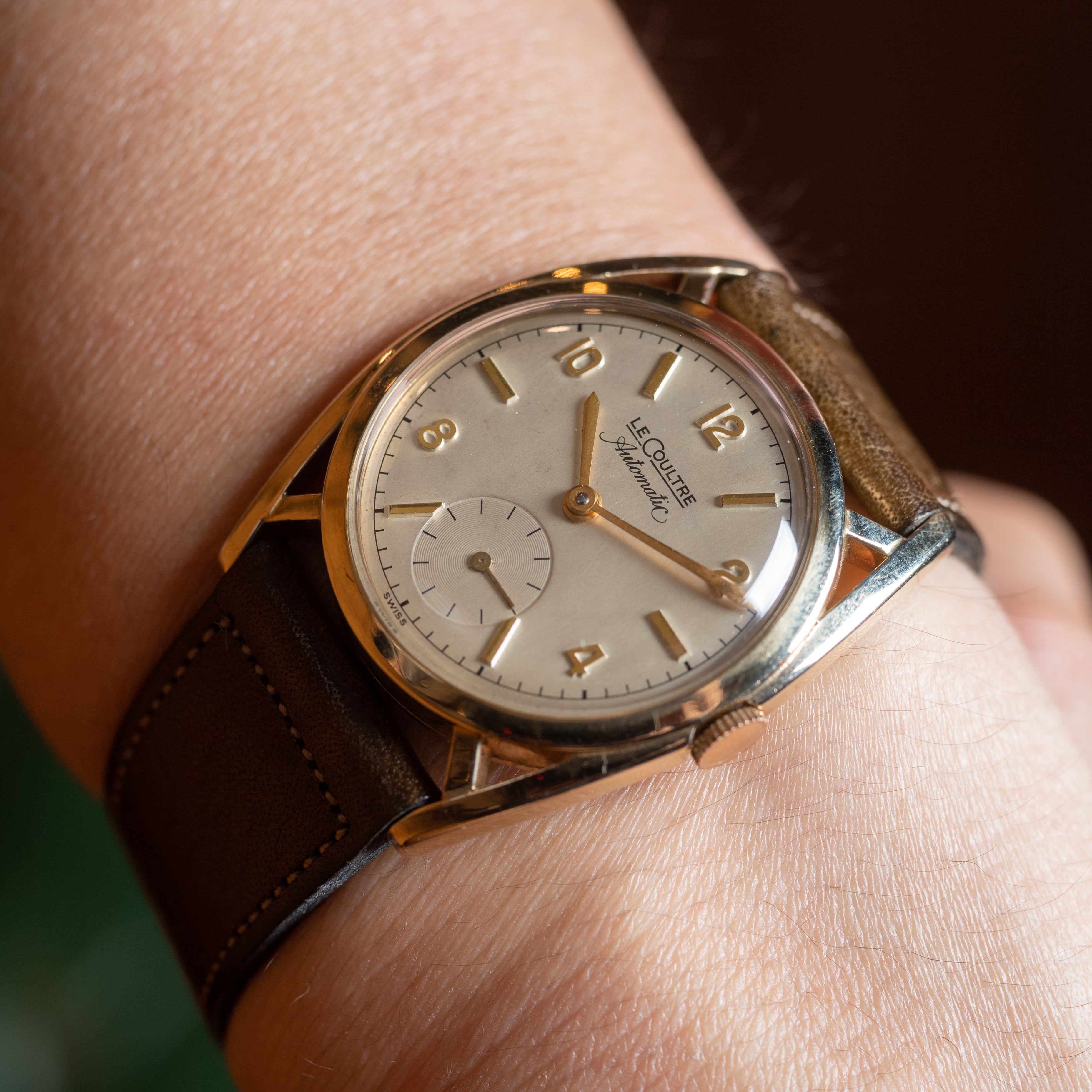 ルクルト バンパー式オートマチック 飛びアラビアダイヤル 10KGFユニークケース