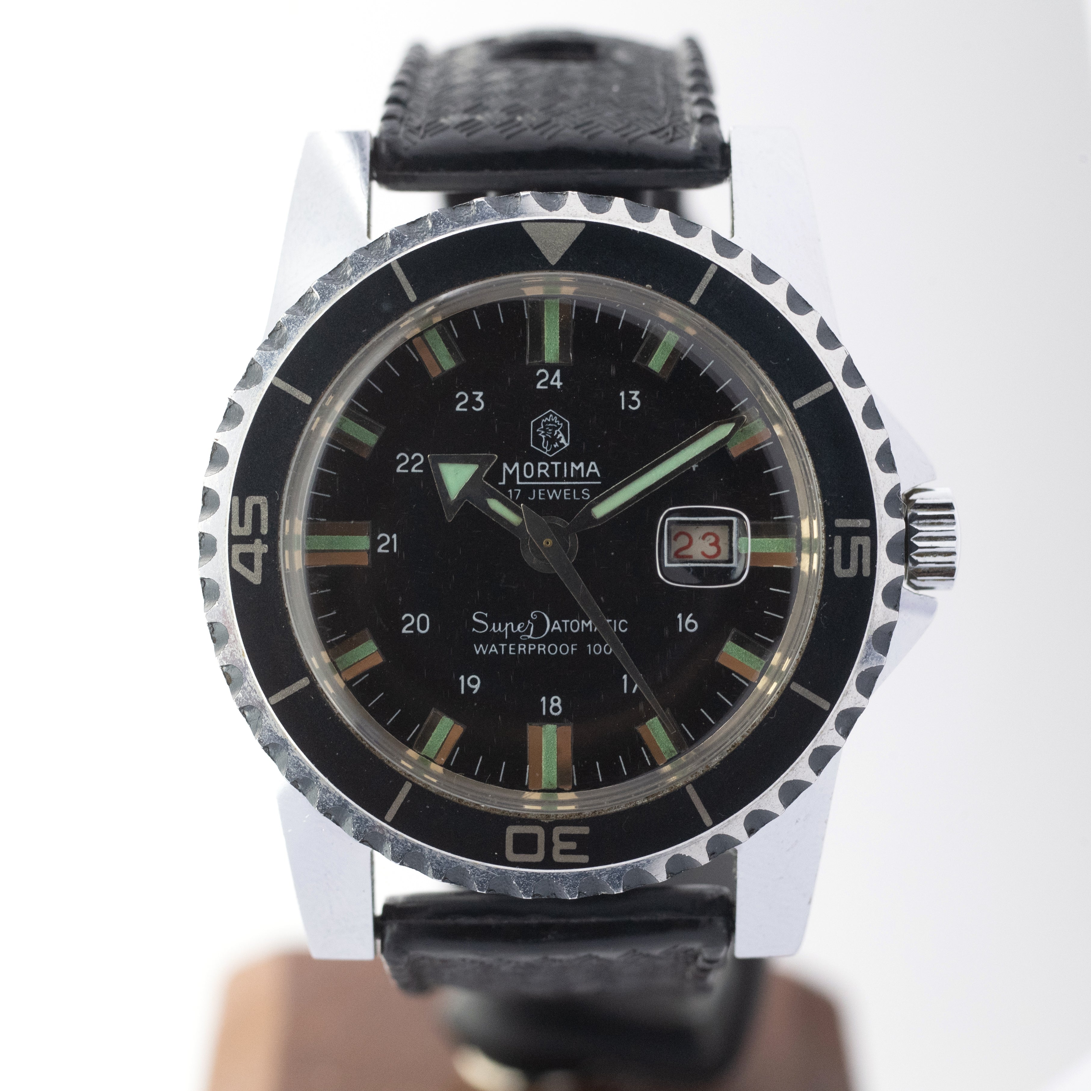 モルティマ スーパーダトマチック ダイバータイプ 赤カレンダー 1970年代