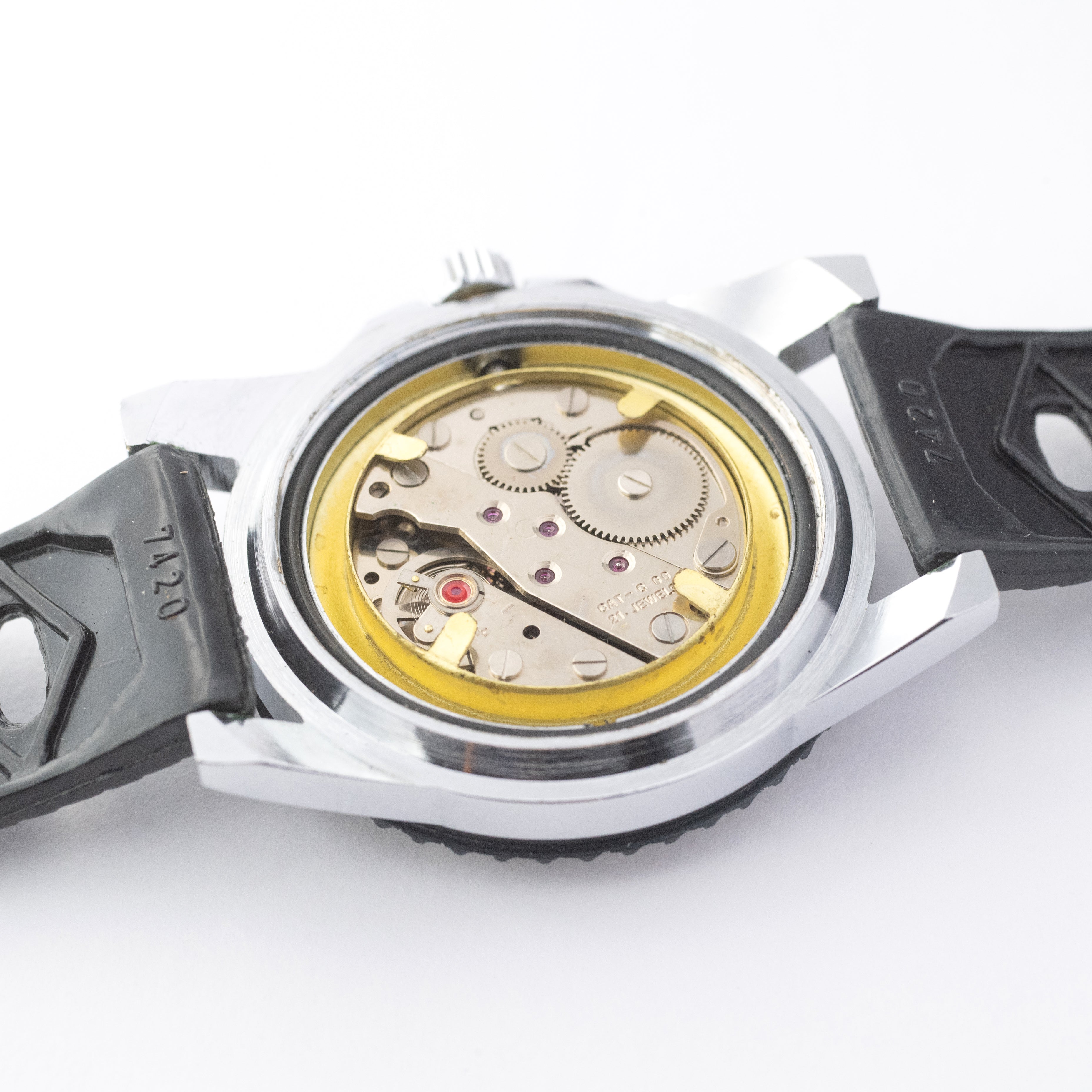 モルティマ スーパーダトマチック ダイバータイプ 赤カレンダー 1970年代