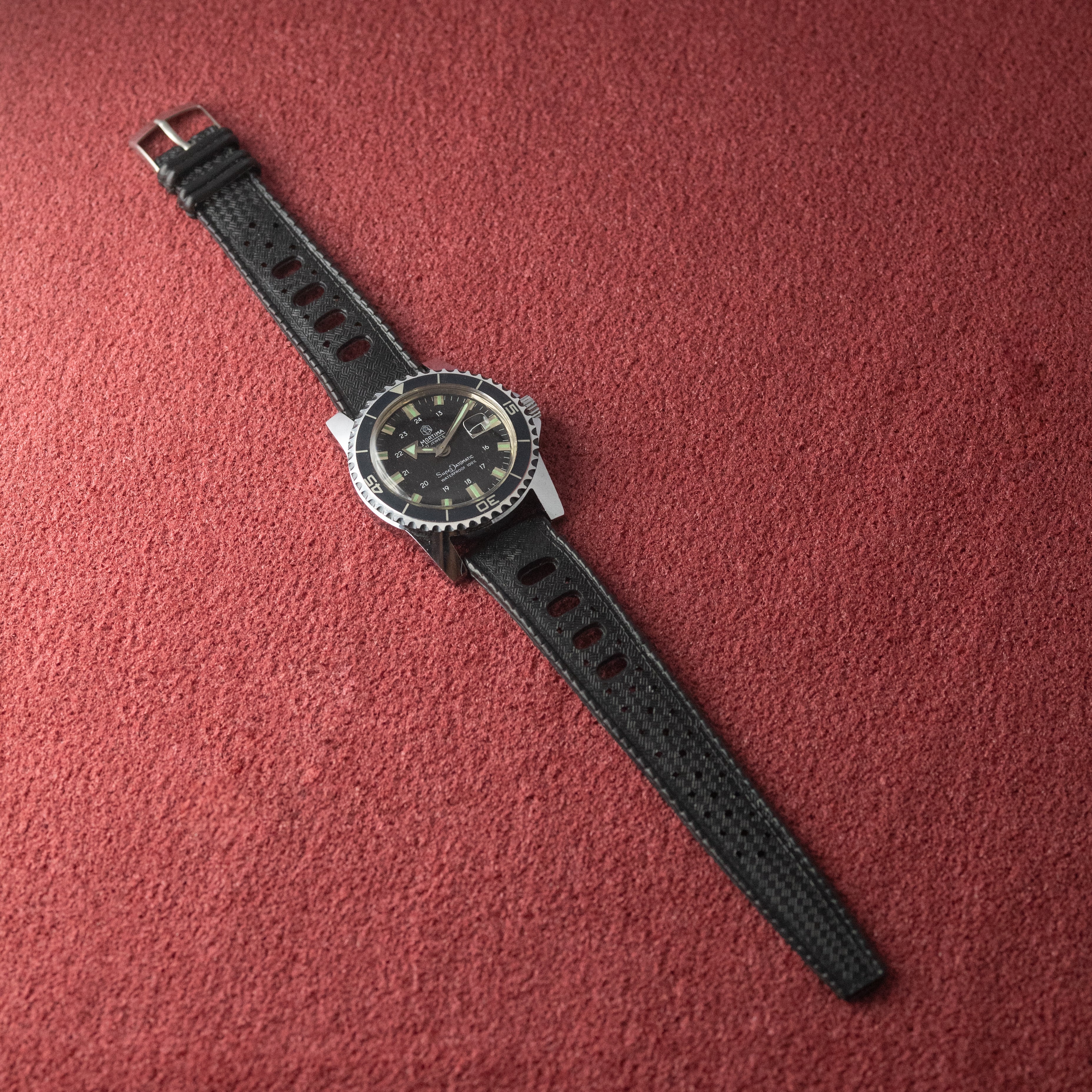 モルティマ スーパーダトマチック ダイバータイプ 赤カレンダー 1970年代