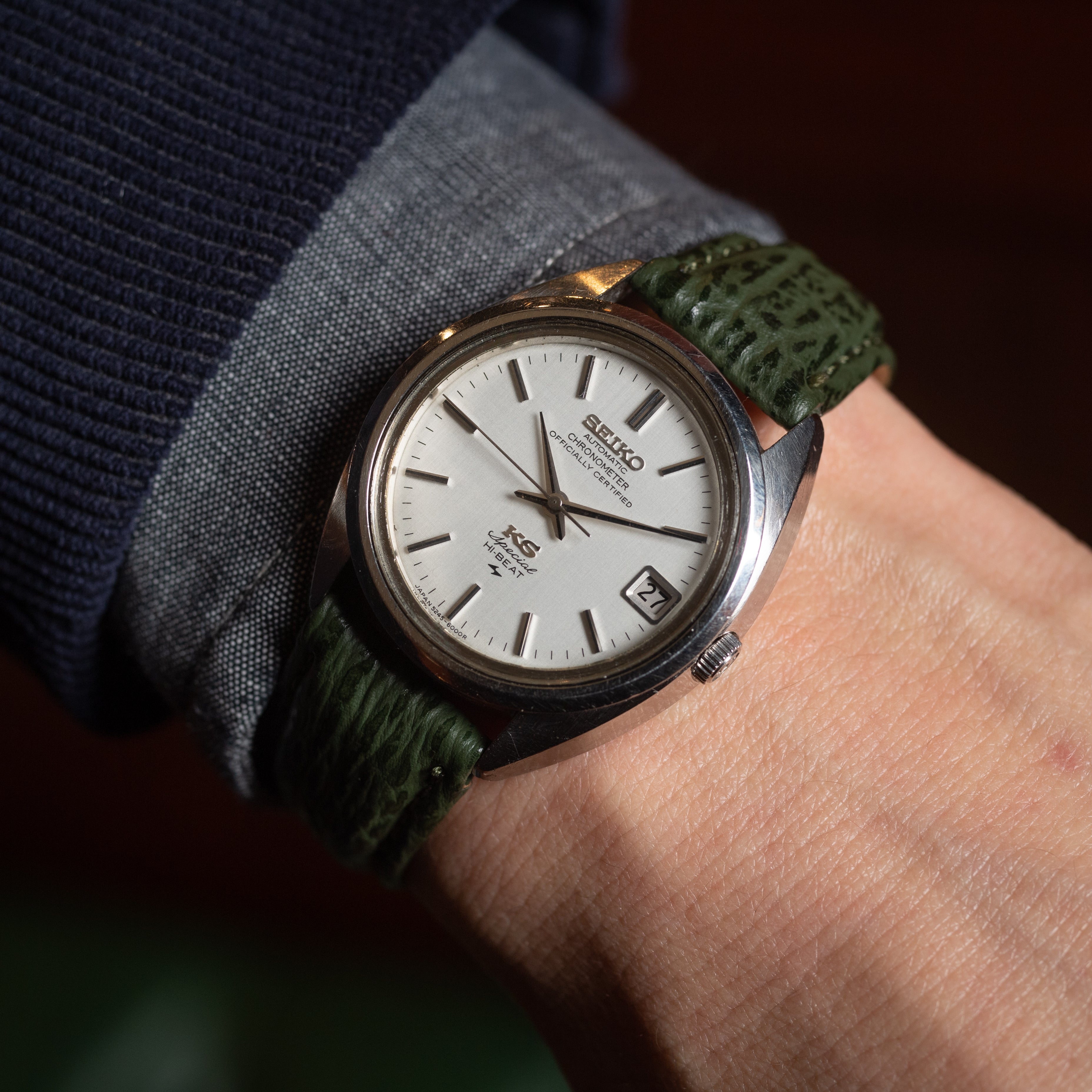 キングセイコー スペシャル 1972年製 クロノメーター ハイビート リネンダイヤル Ref.5245-6000