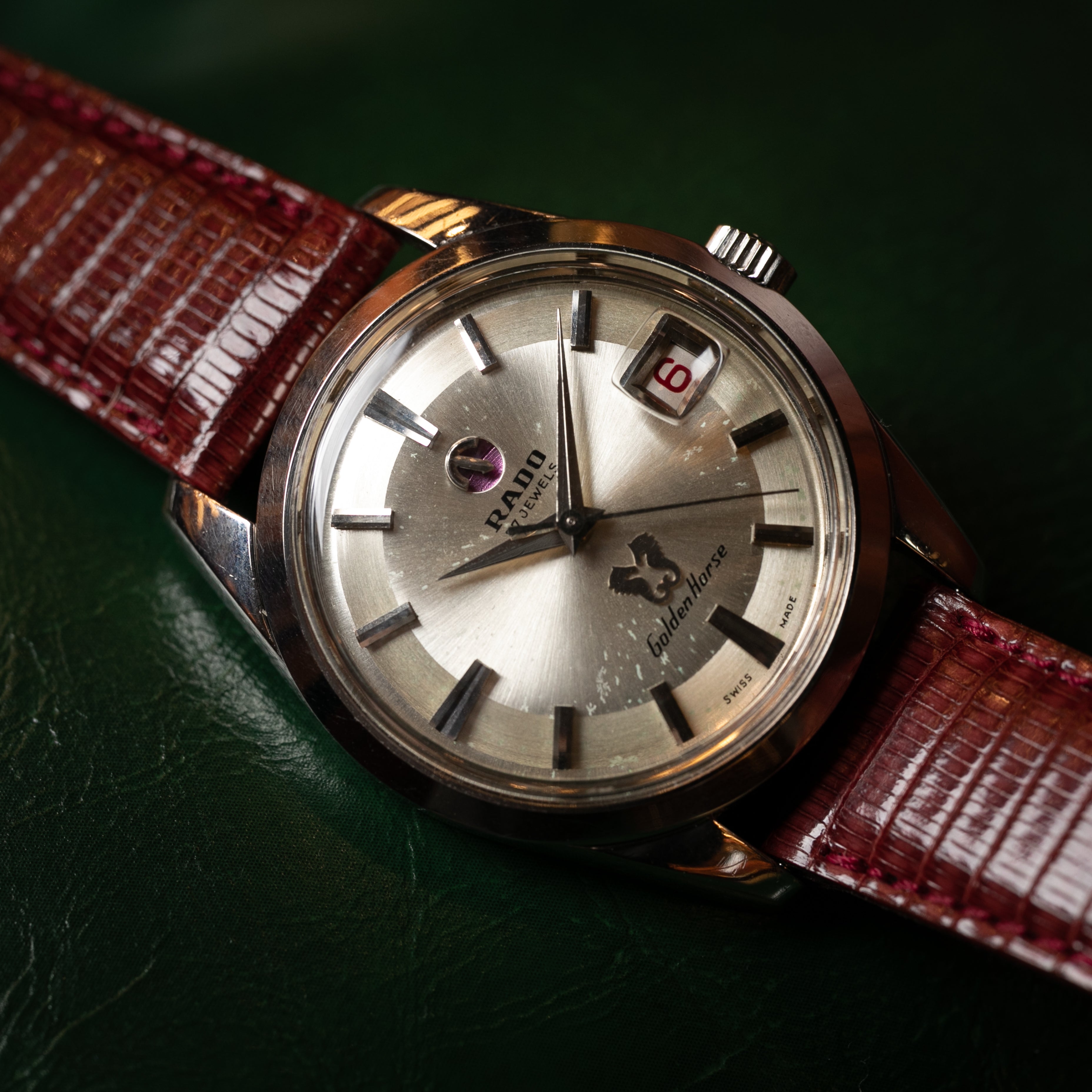 ラドー ゴールデンホース 57石 赤赤カレンダー オートマチック 1960年代
