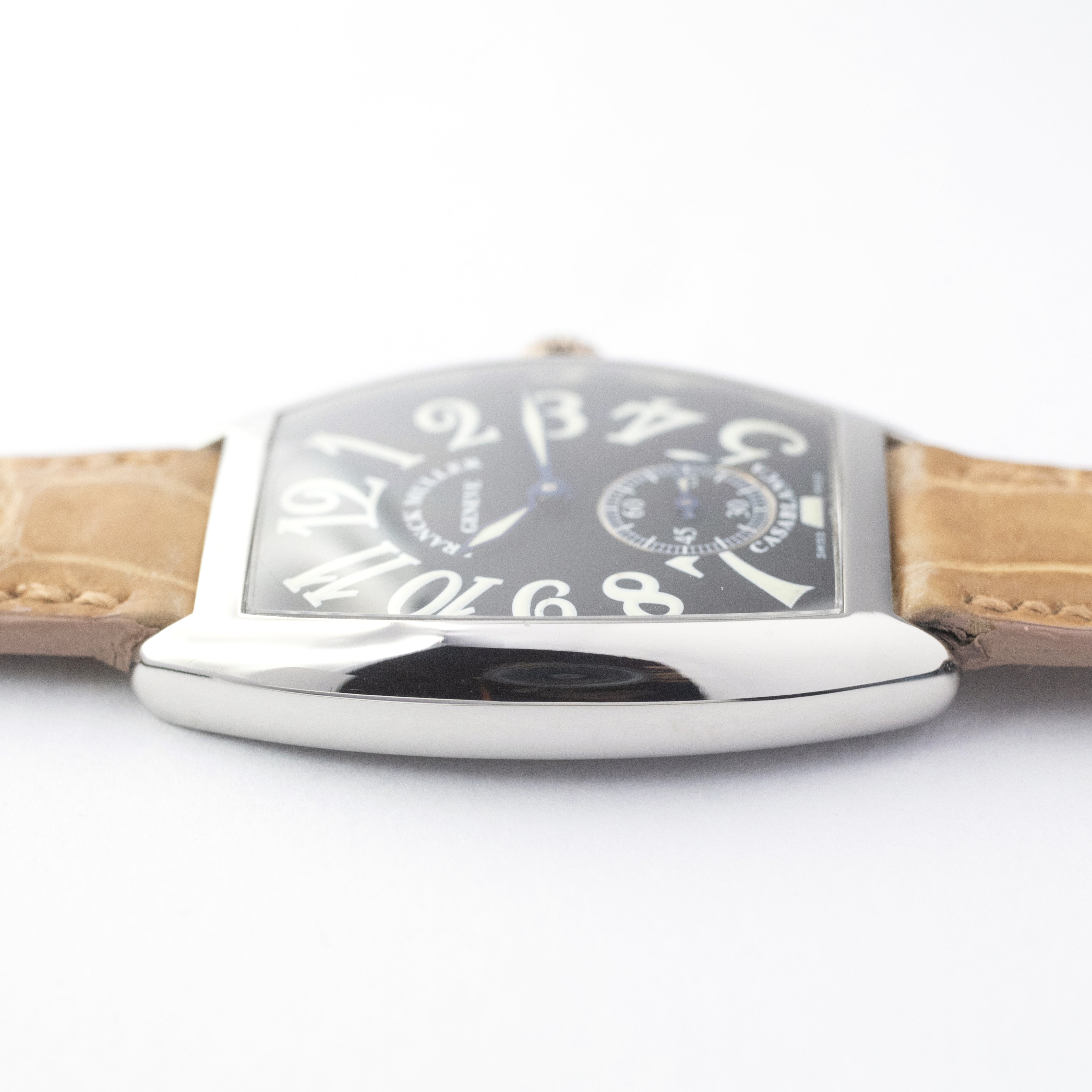 フランクミュラー カサブランカ 手巻き ステンレスケース 1990年代 箱、革ベルト付き