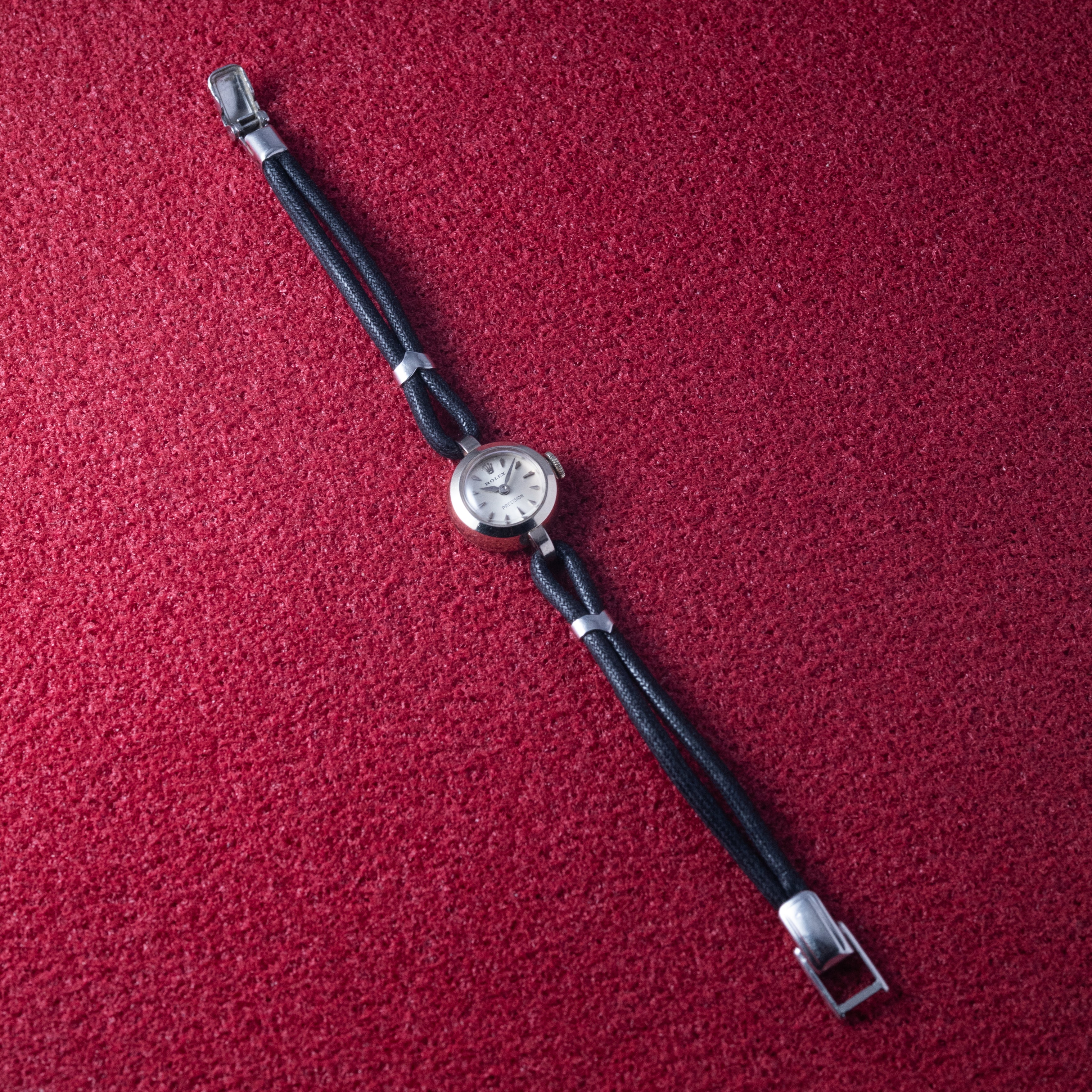 ロレックス レディース 18KWG 南京虫 1950年代製 純正バックル 手巻き