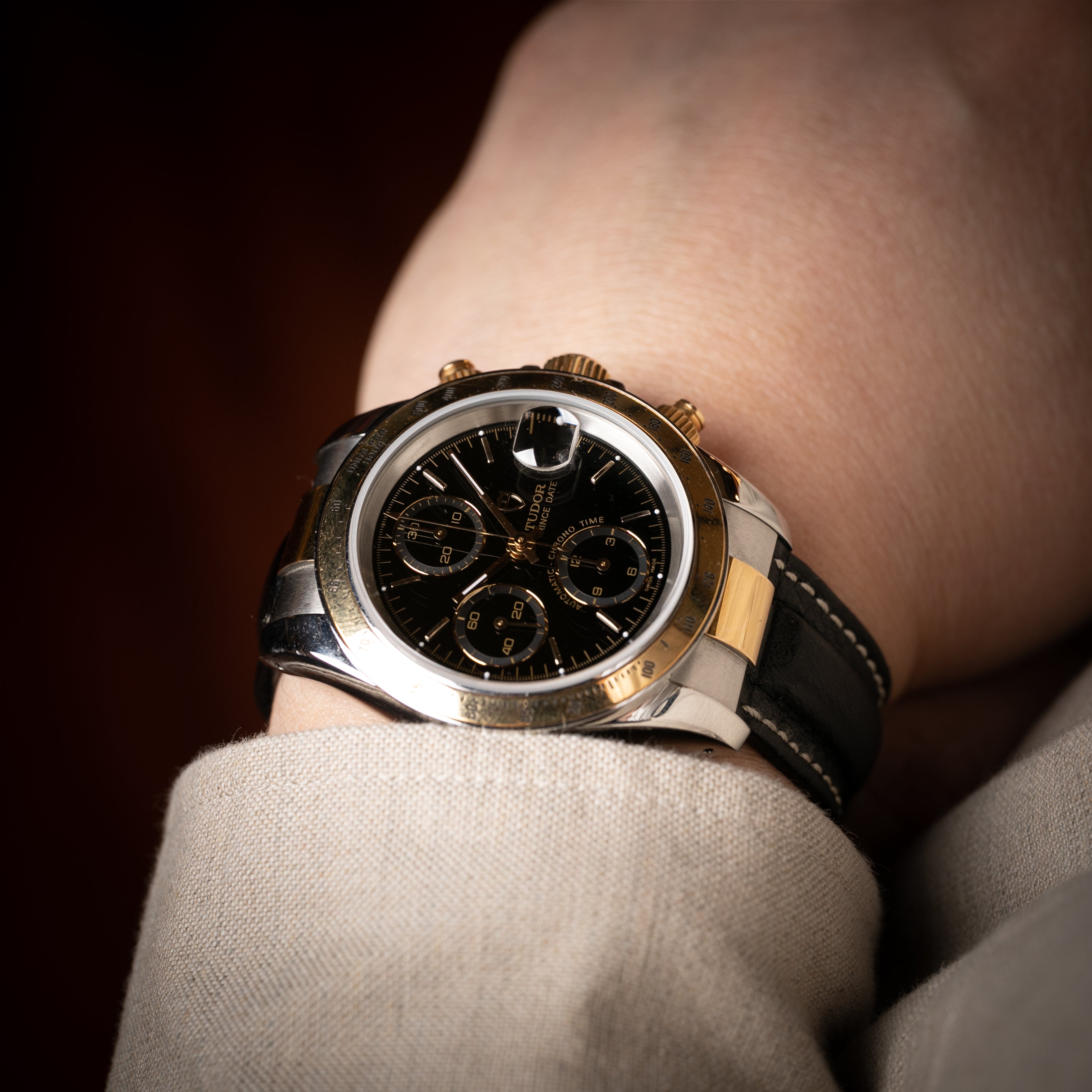 TUDOR クロノタイム コンビ 1999年製 箱付き ブラックダイヤル