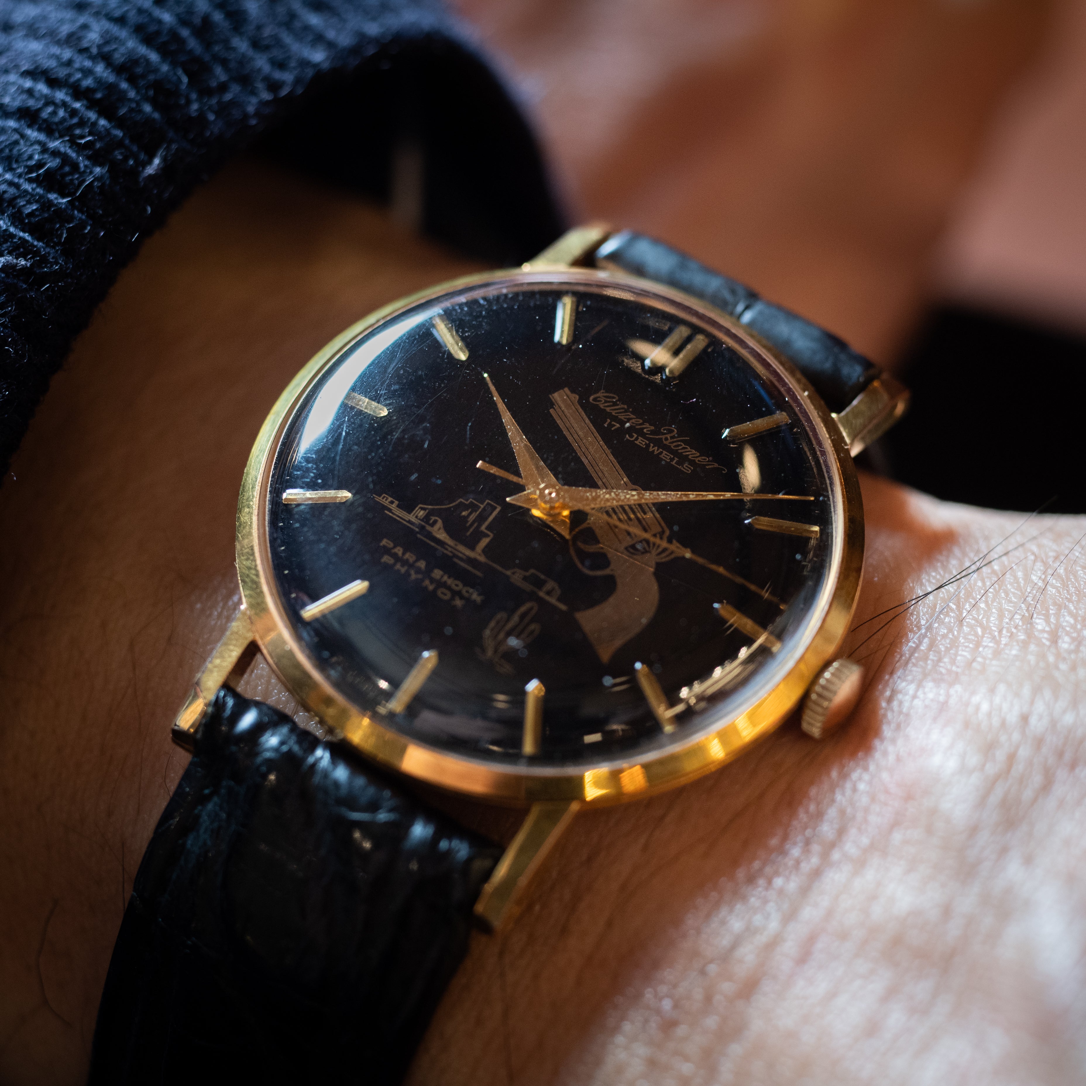 シチズン 1962年製 ホーマー パンジー ブラックダイヤル ピストル